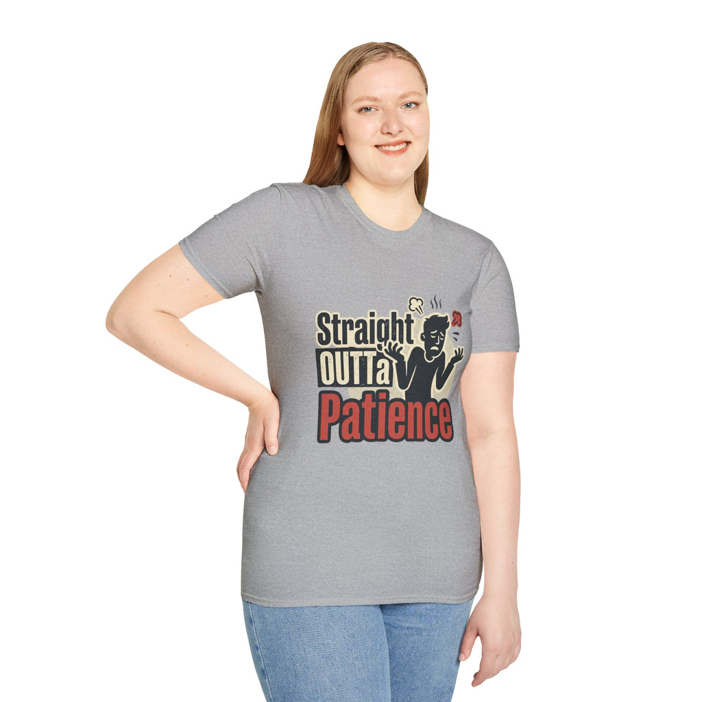 Straight Outta Patience T-Shirt — Funny Sarcastic Graphic Tee