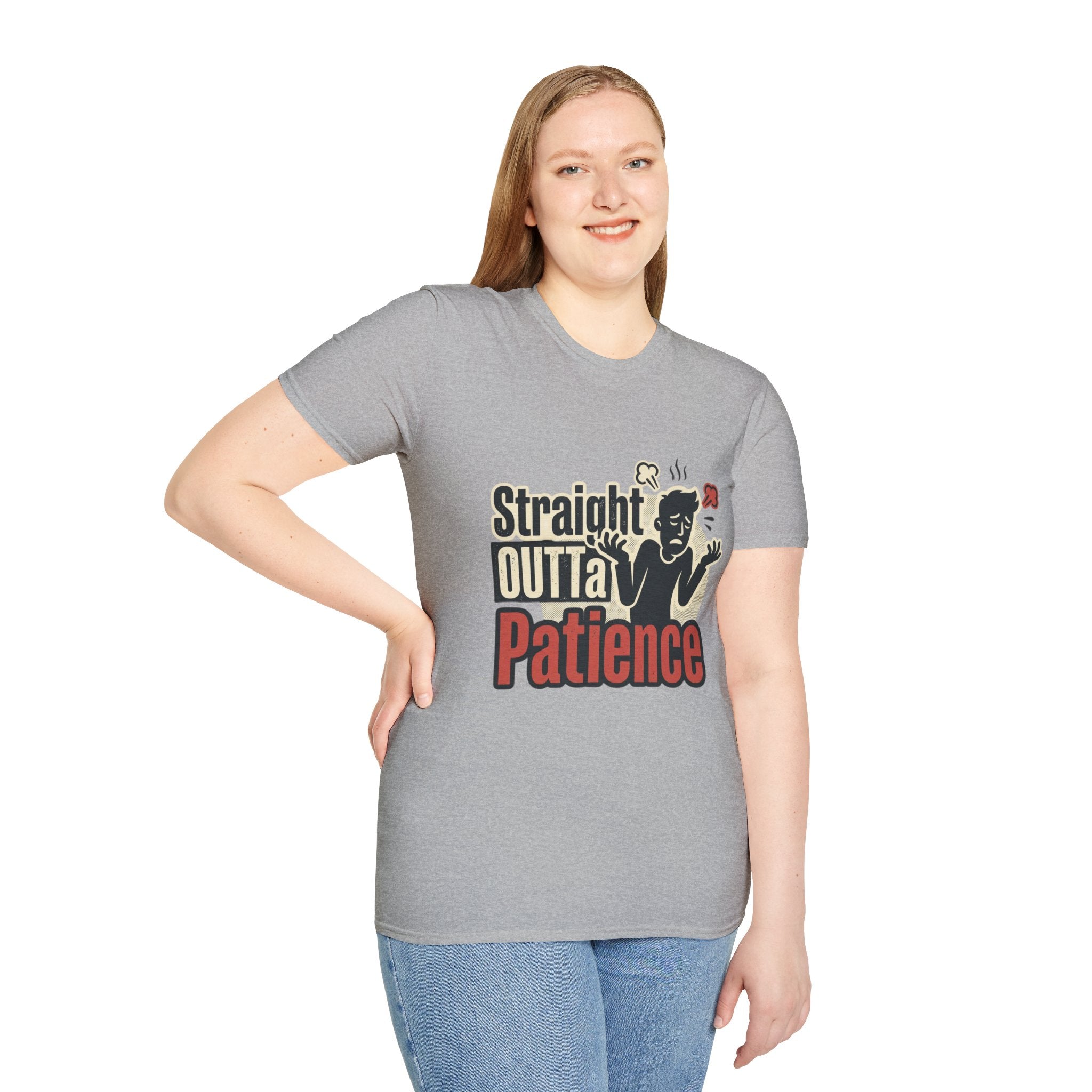 Straight Outta Patience T-Shirt — Funny Sarcastic Graphic Tee