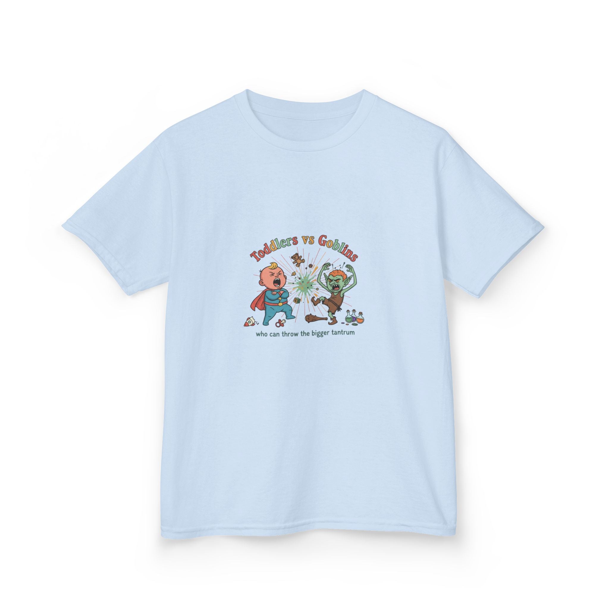 Toddlers vs. Goblins Kids T-Shirt — 'Who Can Throw the Bigger Tantrum'