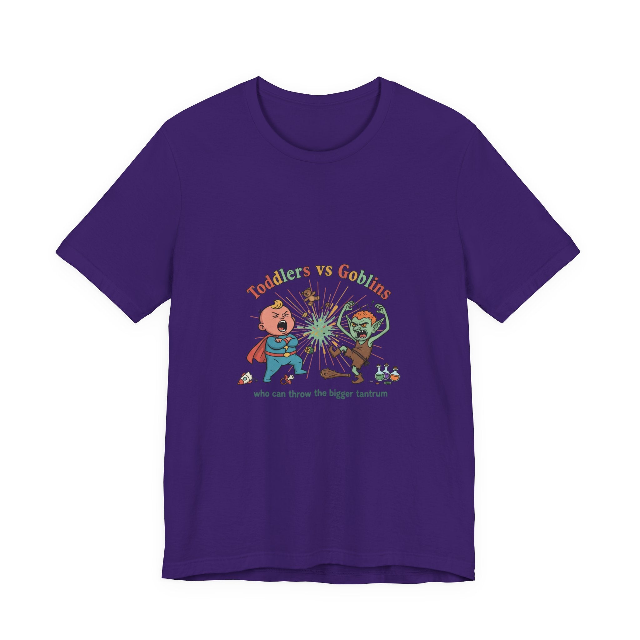 Goblins vs Toddlers T-Shirt — "Who Can Throw the Bigger Tantrum" Funny Kids & Parent Shirt