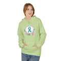 Teal Ribbon Floral Hoodie