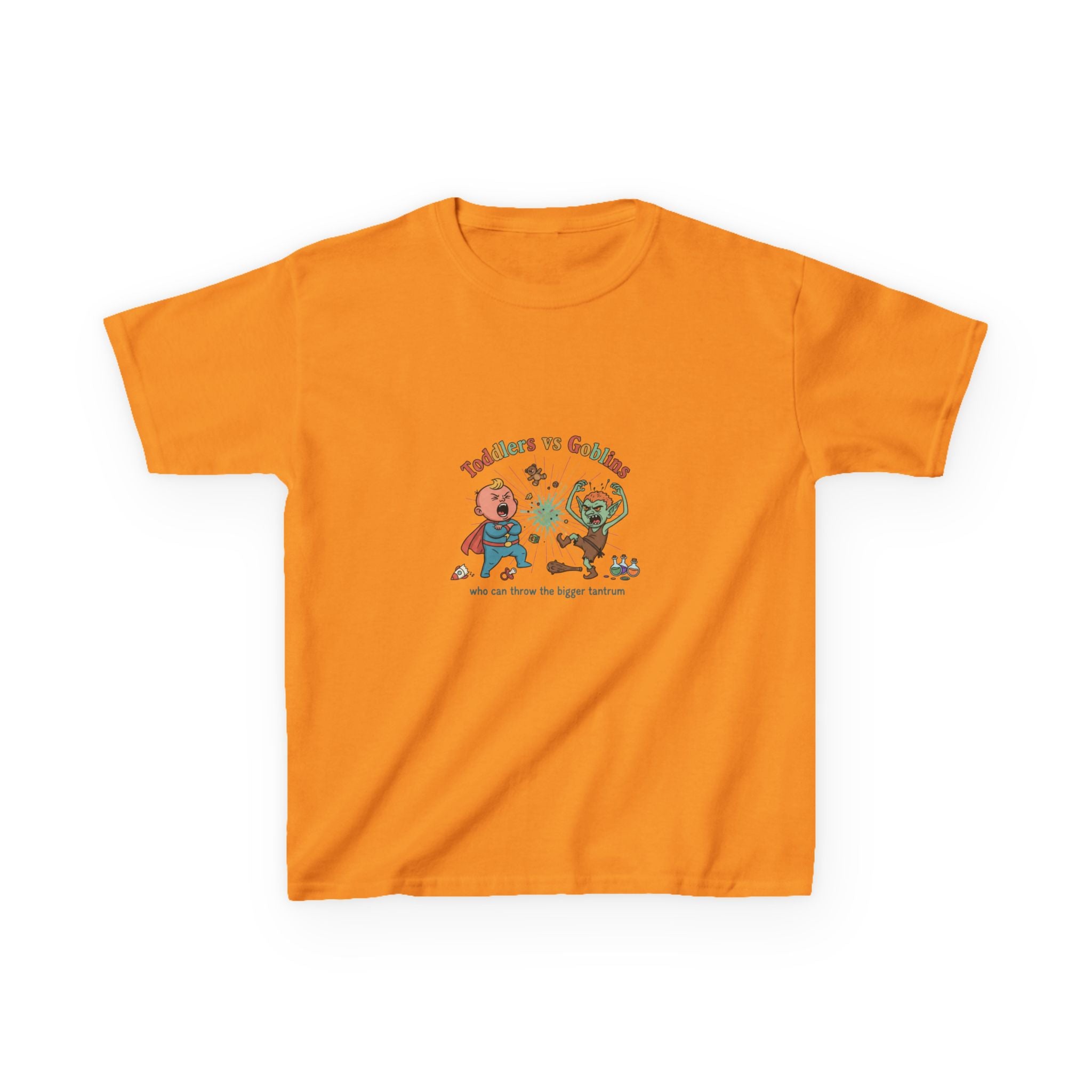 Toddlers vs. Goblins Kids T-Shirt — 'Who Can Throw the Bigger Tantrum'