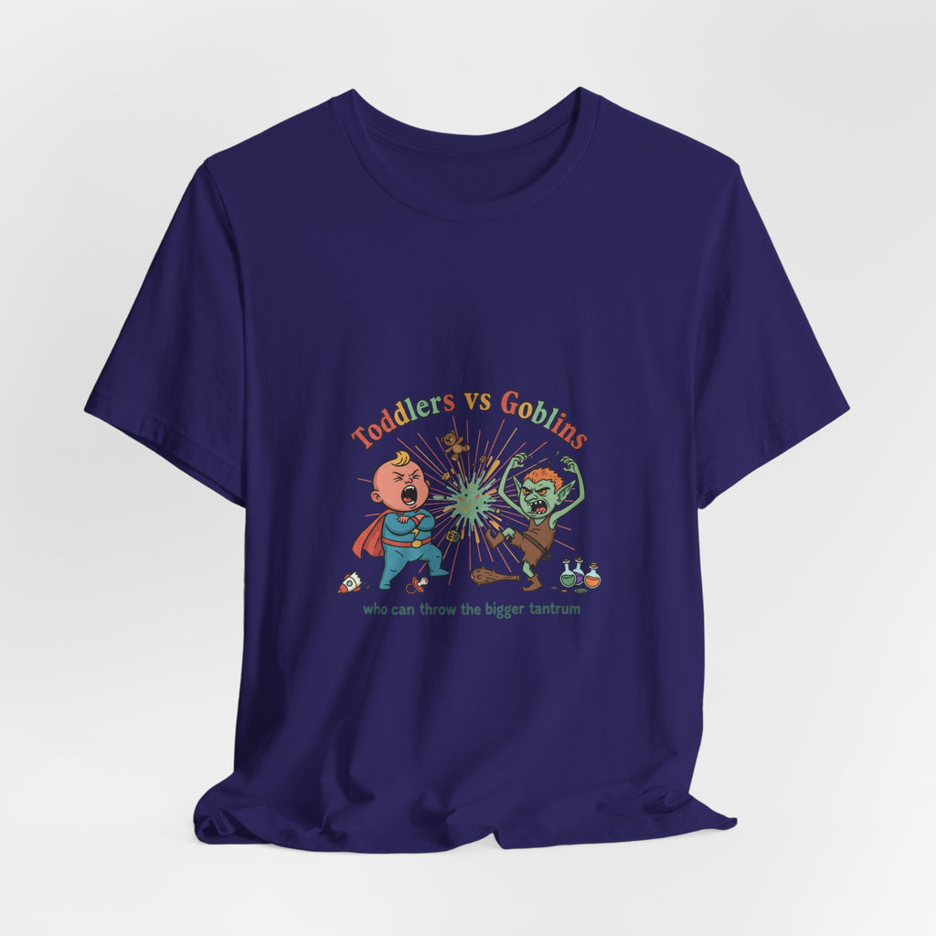 Goblins vs Toddlers T-Shirt — "Who Can Throw the Bigger Tantrum" Funny Kids & Parent Shirt