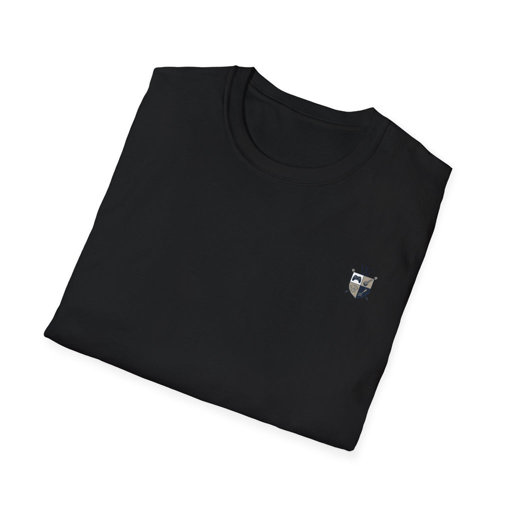 Motherhood Badge T-Shirt — "Motherhood: Fueled by Love, Coffee & Wine" Graphic Tee
