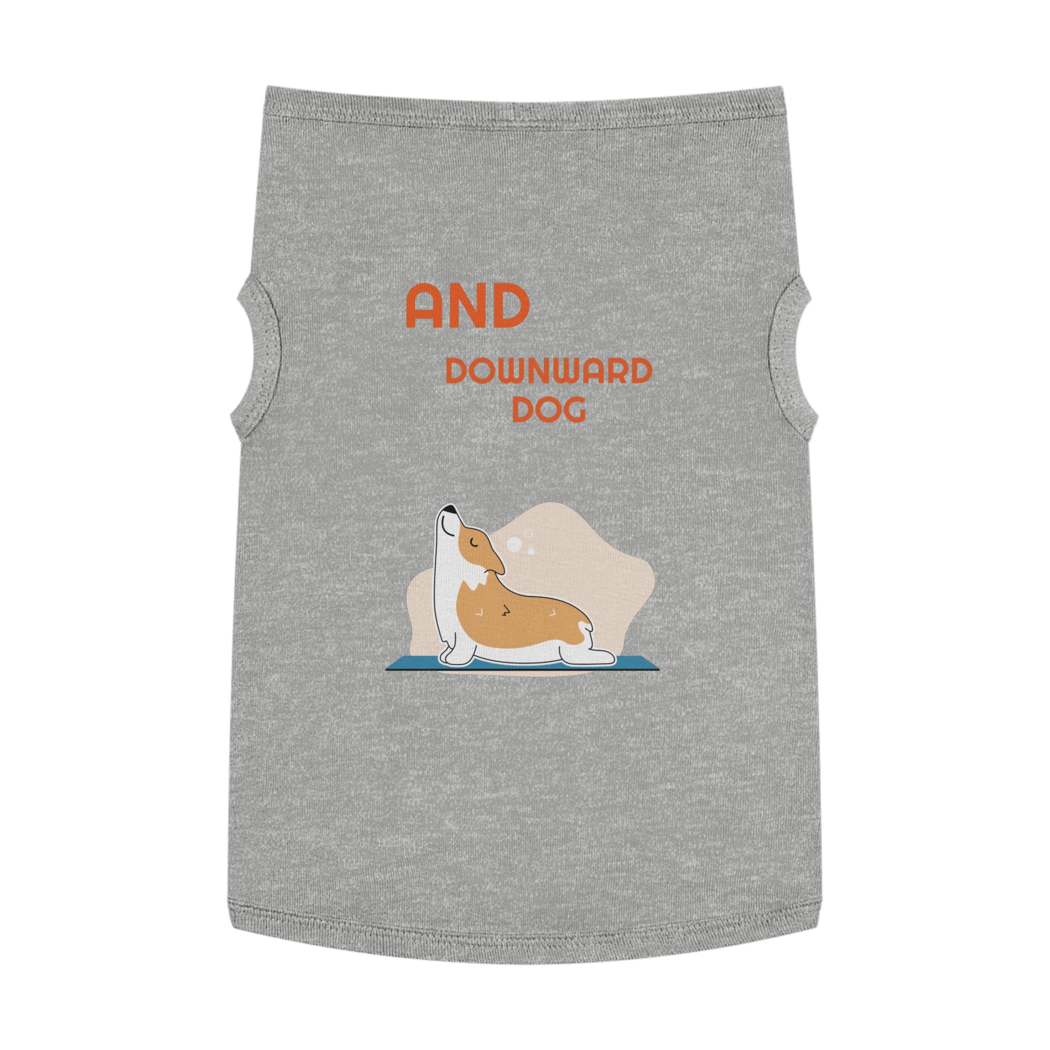 And Downward Dog Corgi Pet Tank Top — Cute Yoga Dog Shirt for Small Dogs