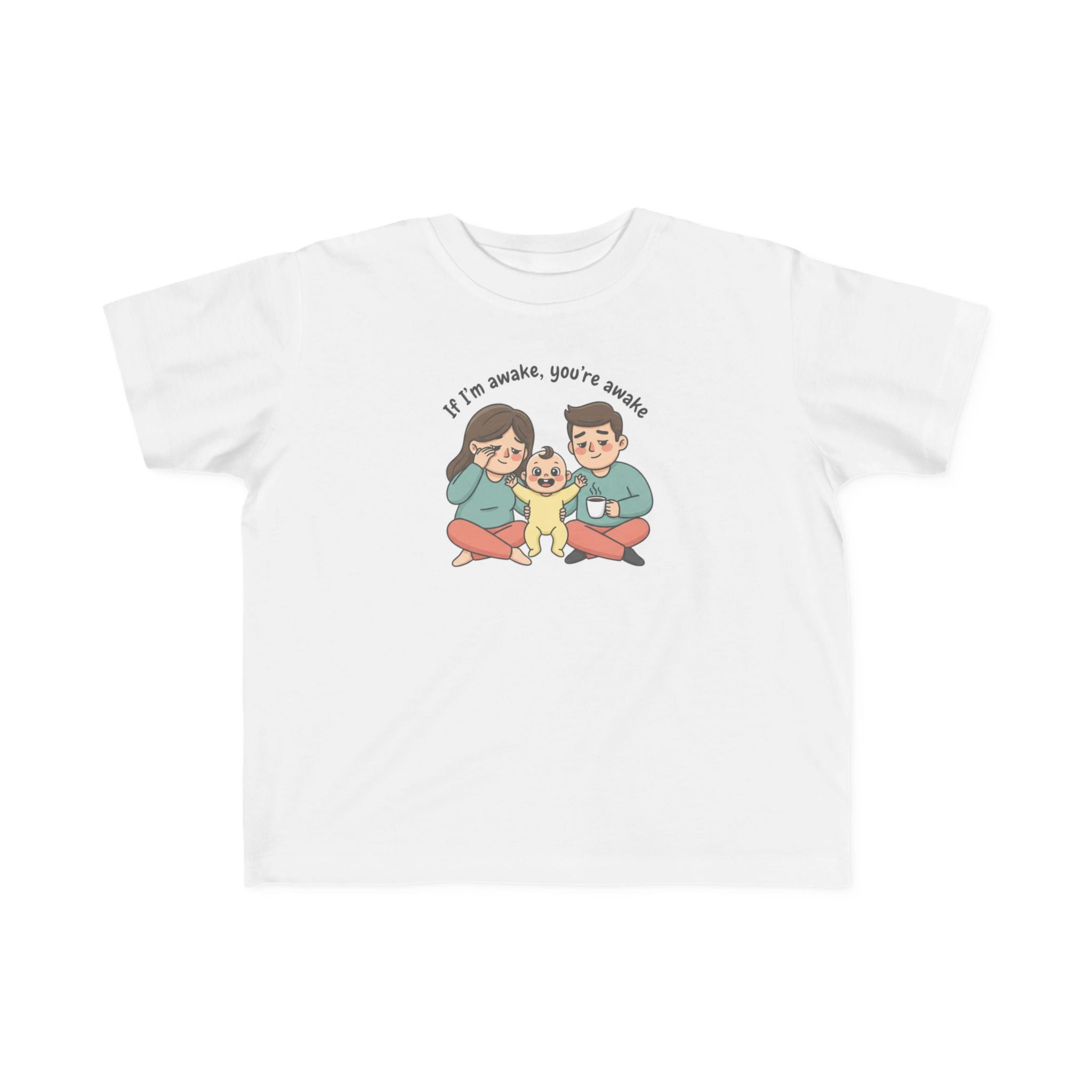 Toddler Tee — 'Tired Parents, Awake Energetic Child' Cute Kid Shirt