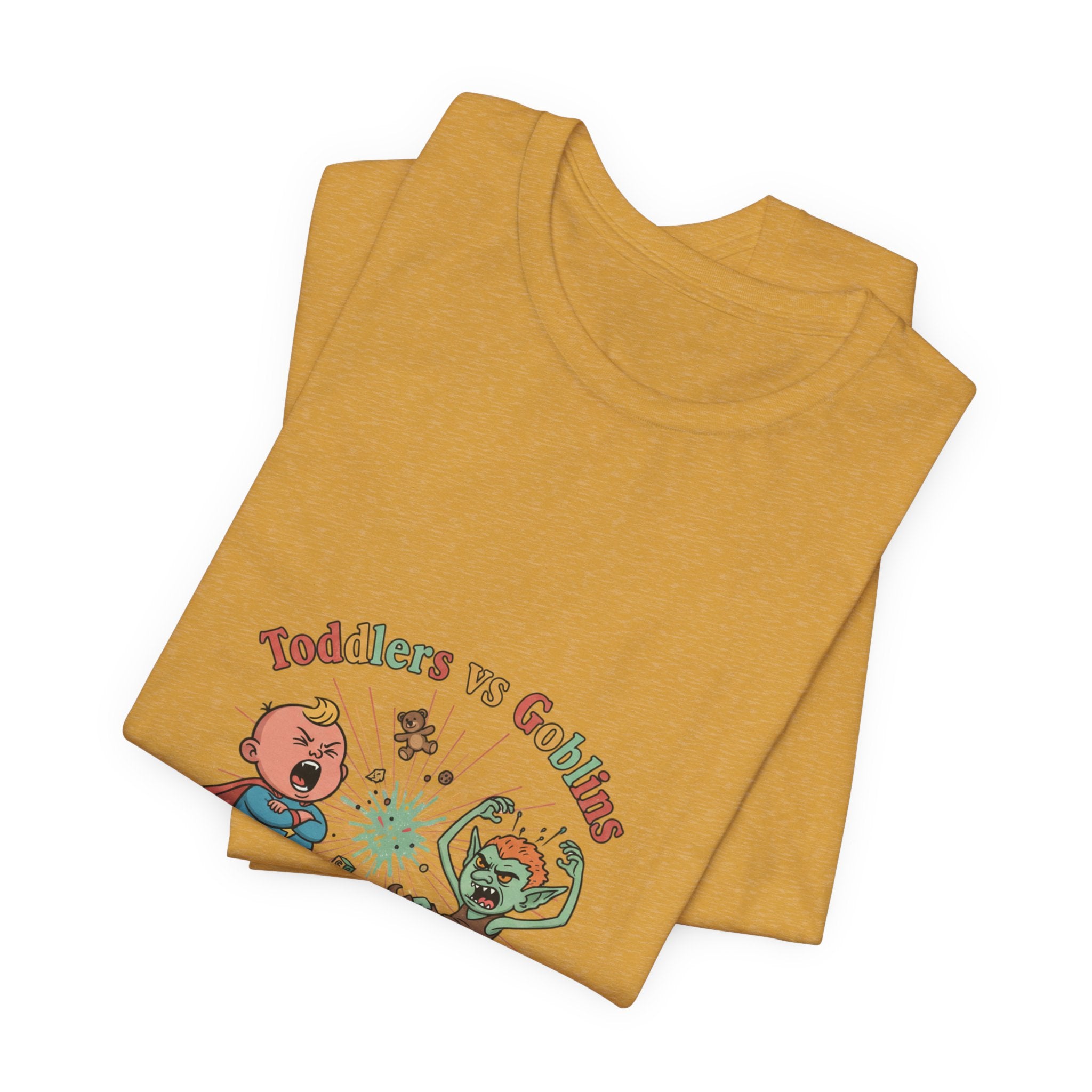 Goblins vs Toddlers T-Shirt — "Who Can Throw the Bigger Tantrum" Funny Kids & Parent Shirt