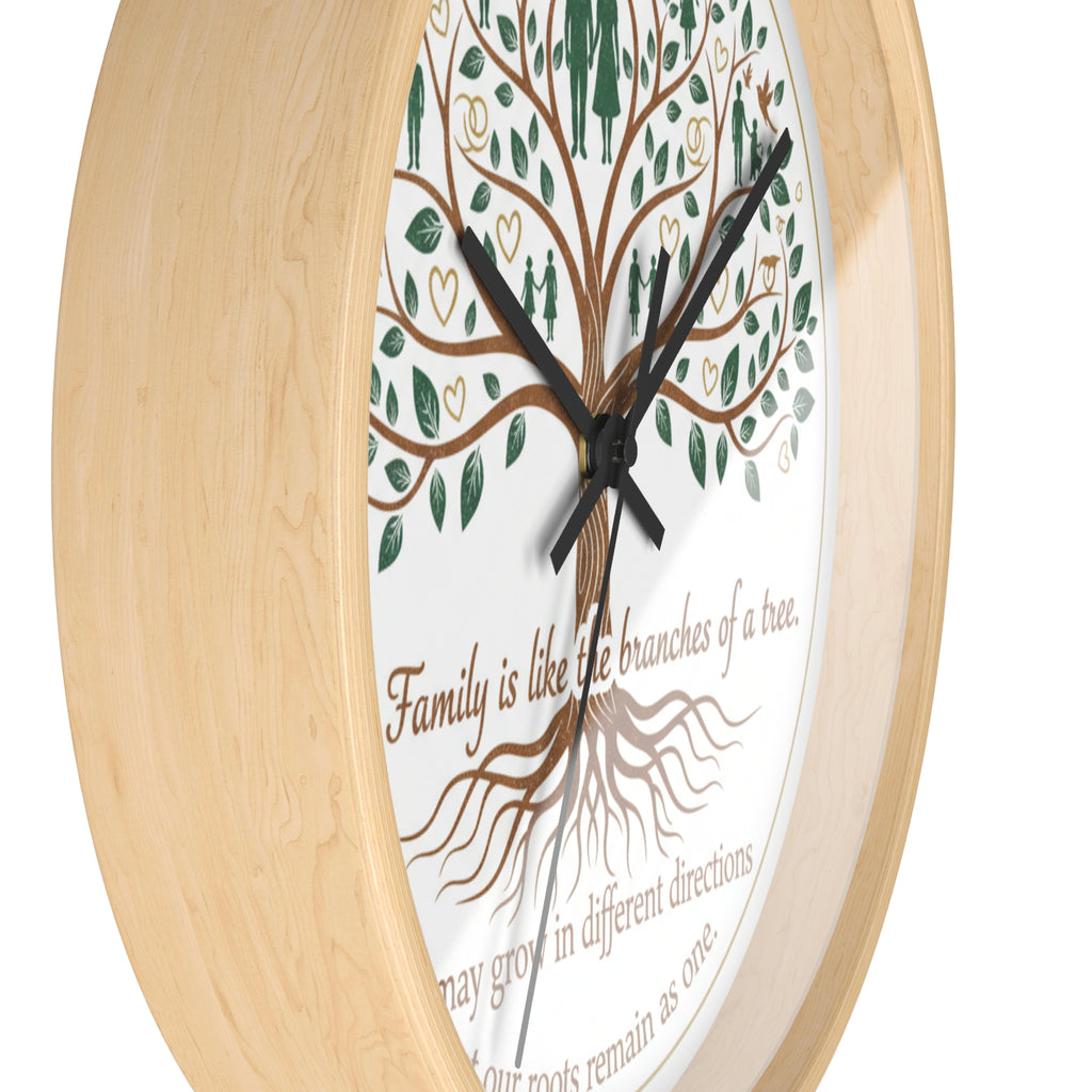 Family Tree Wall Clock — “Our Family is like the branches of a tree”