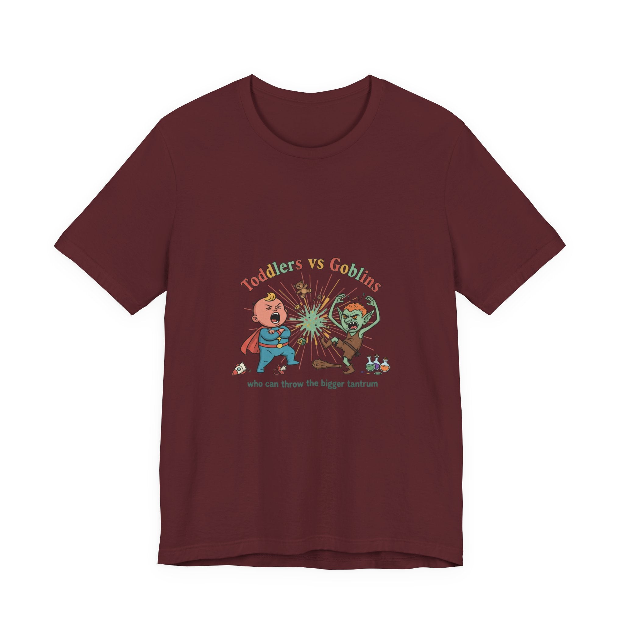 Goblins vs Toddlers T-Shirt — "Who Can Throw the Bigger Tantrum" Funny Kids & Parent Shirt