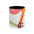 Donut & Coffee Accent Mug – Colorful Breakfast Coffee Cup (11/15 oz)