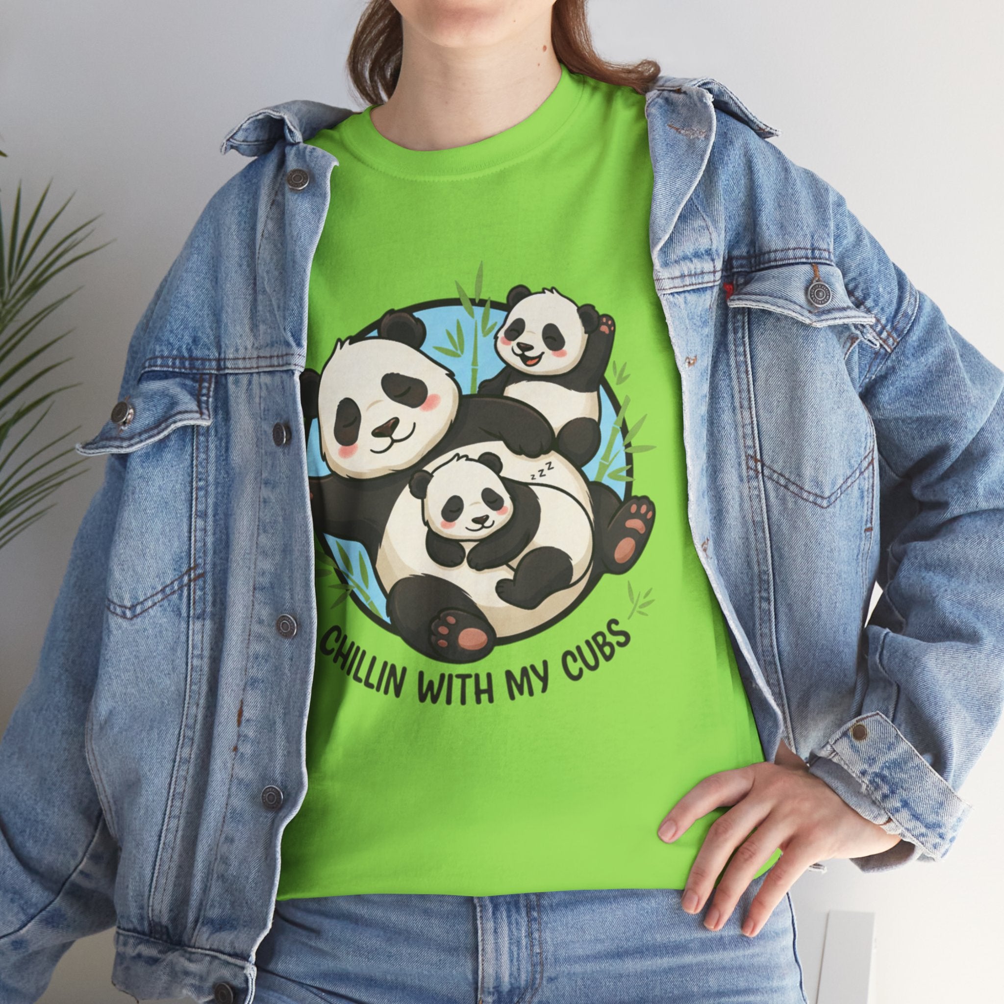 Panda Family 'Chilling with My Cubs' T-Shirt