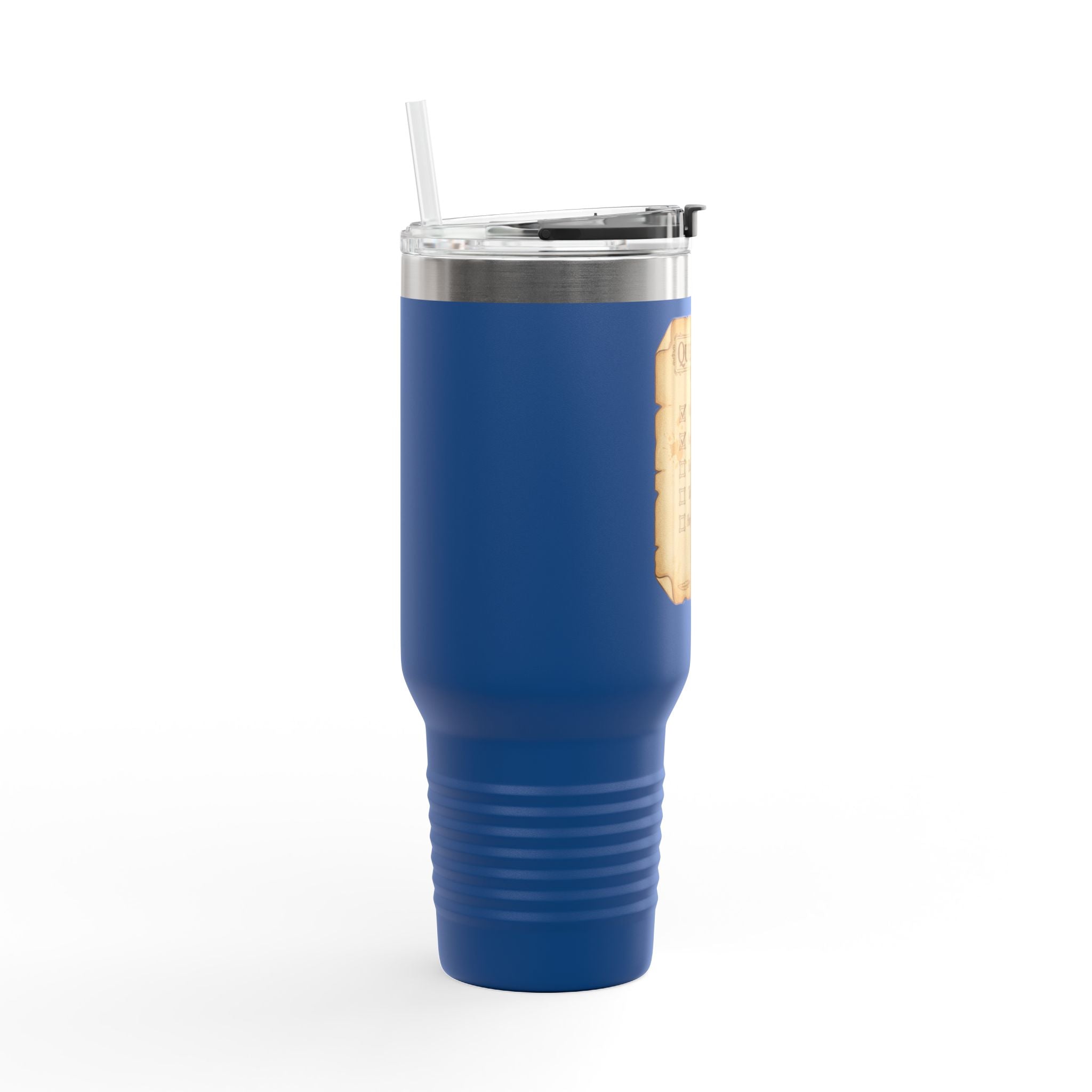40oz Insulated Travel Mug — Quest Log Checklist "Wake Up • Acquire Beverage"