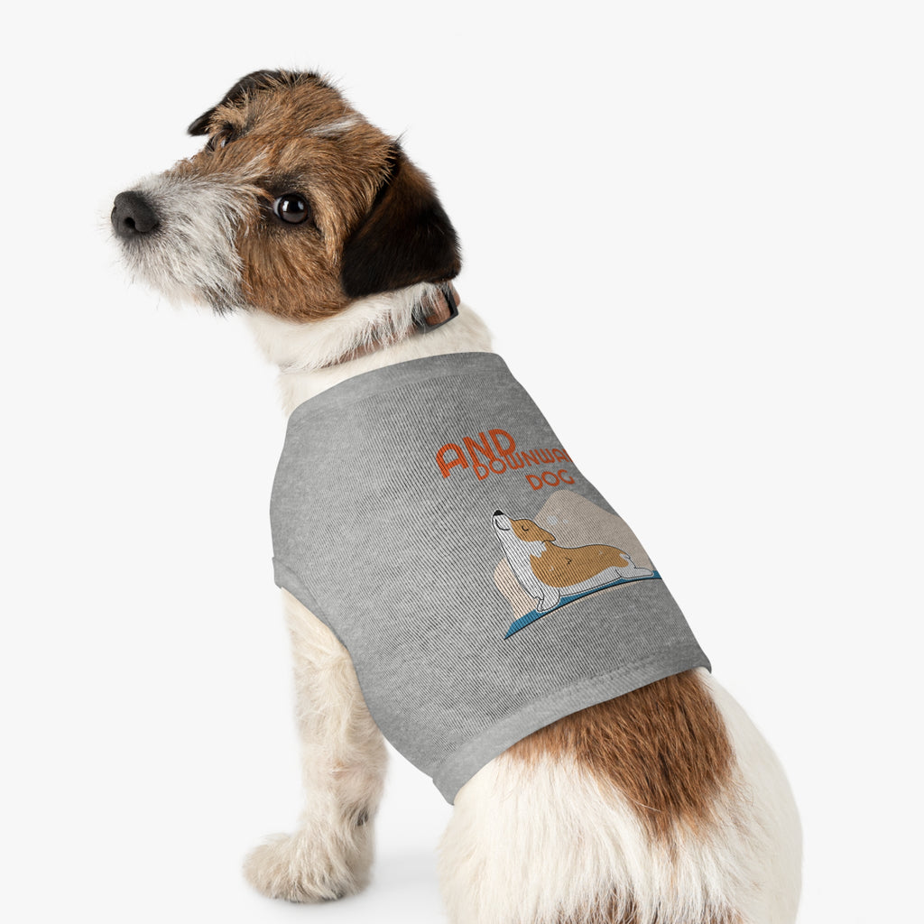And Downward Dog Corgi Pet Tank Top — Cute Yoga Dog Shirt for Small Dogs