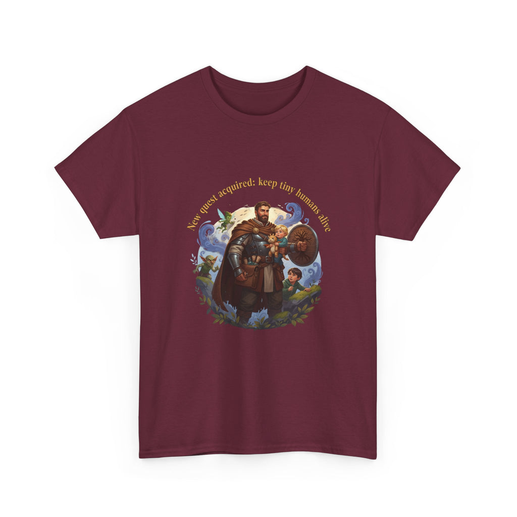 New Quest Acquired: Keep Tiny Humans Alive Dad Shirt — Father's Day Tee