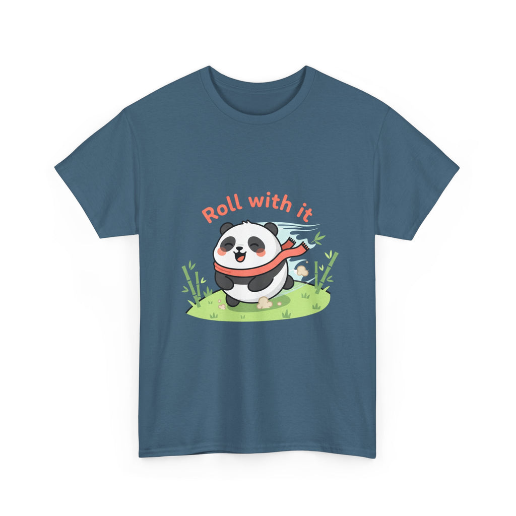 Panda "Roll With It" Cartoon Tee
