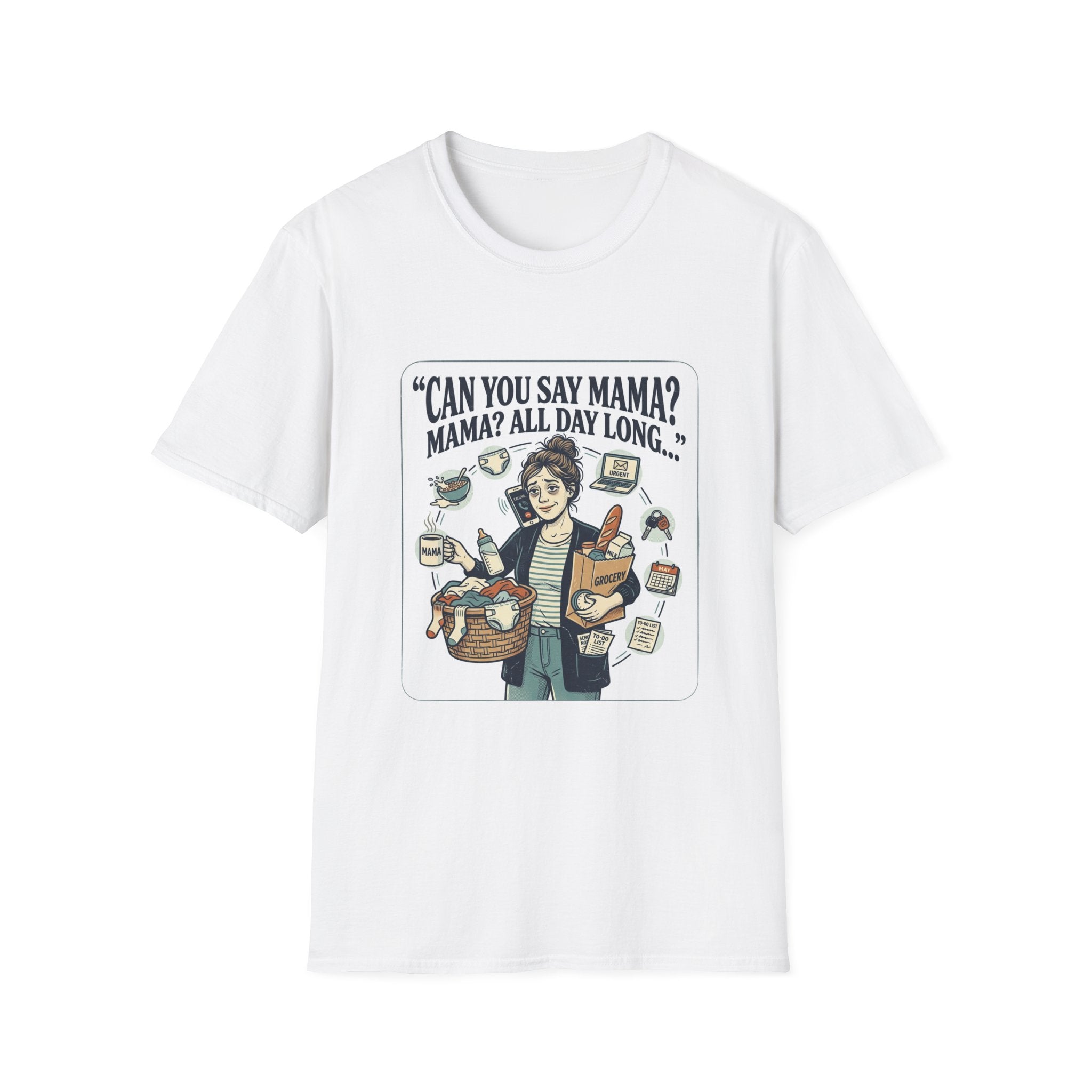Can You Say Mama? Graphic T-Shirt — Funny Mom Life Illustration