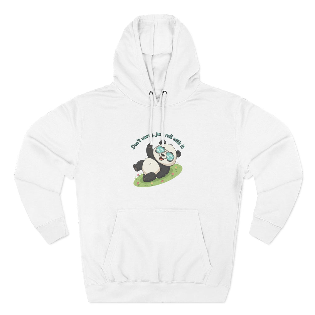 Panda Lover Fleece Hoodie — Chill Vibes Three-Panel Pullover