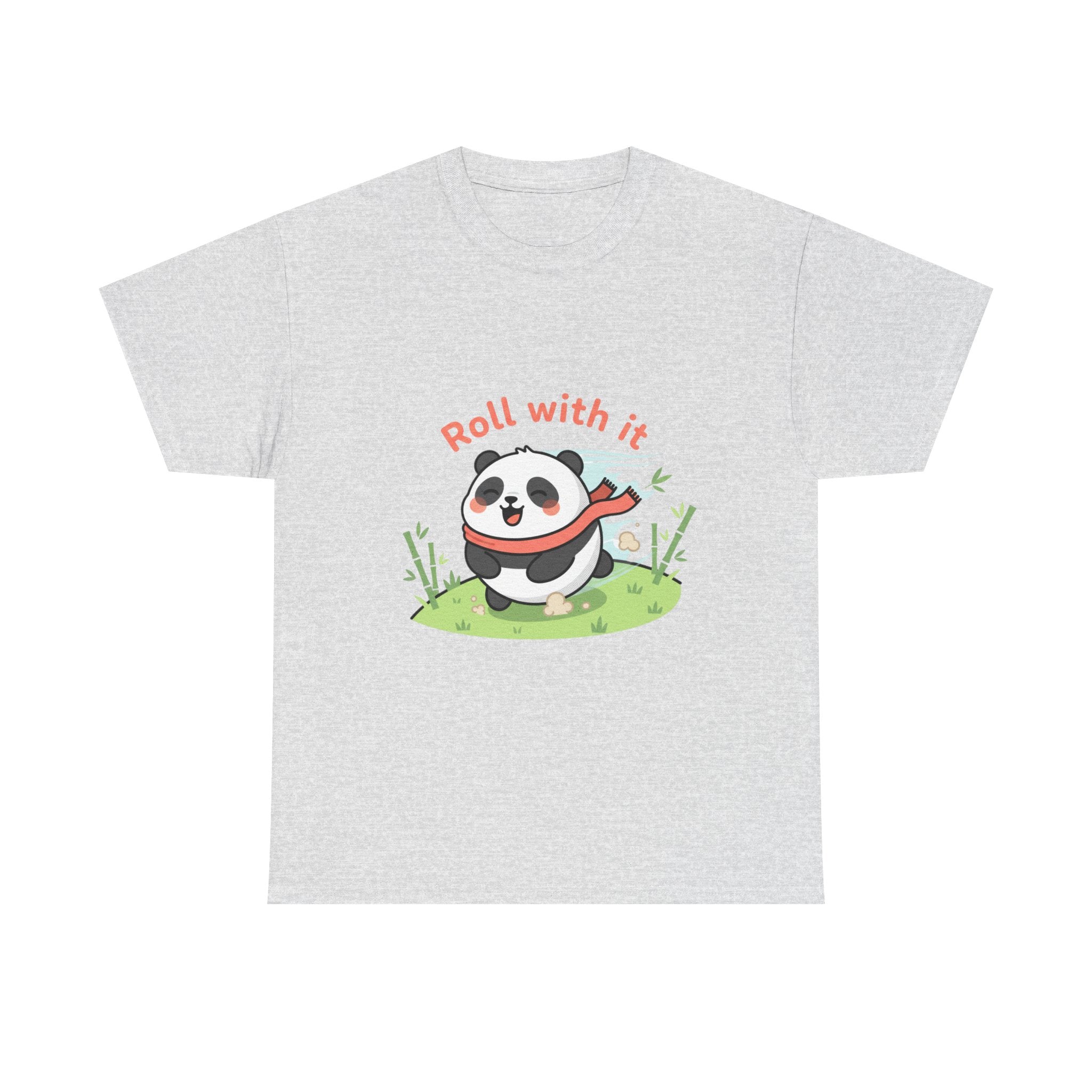 Panda "Roll With It" Cartoon Tee