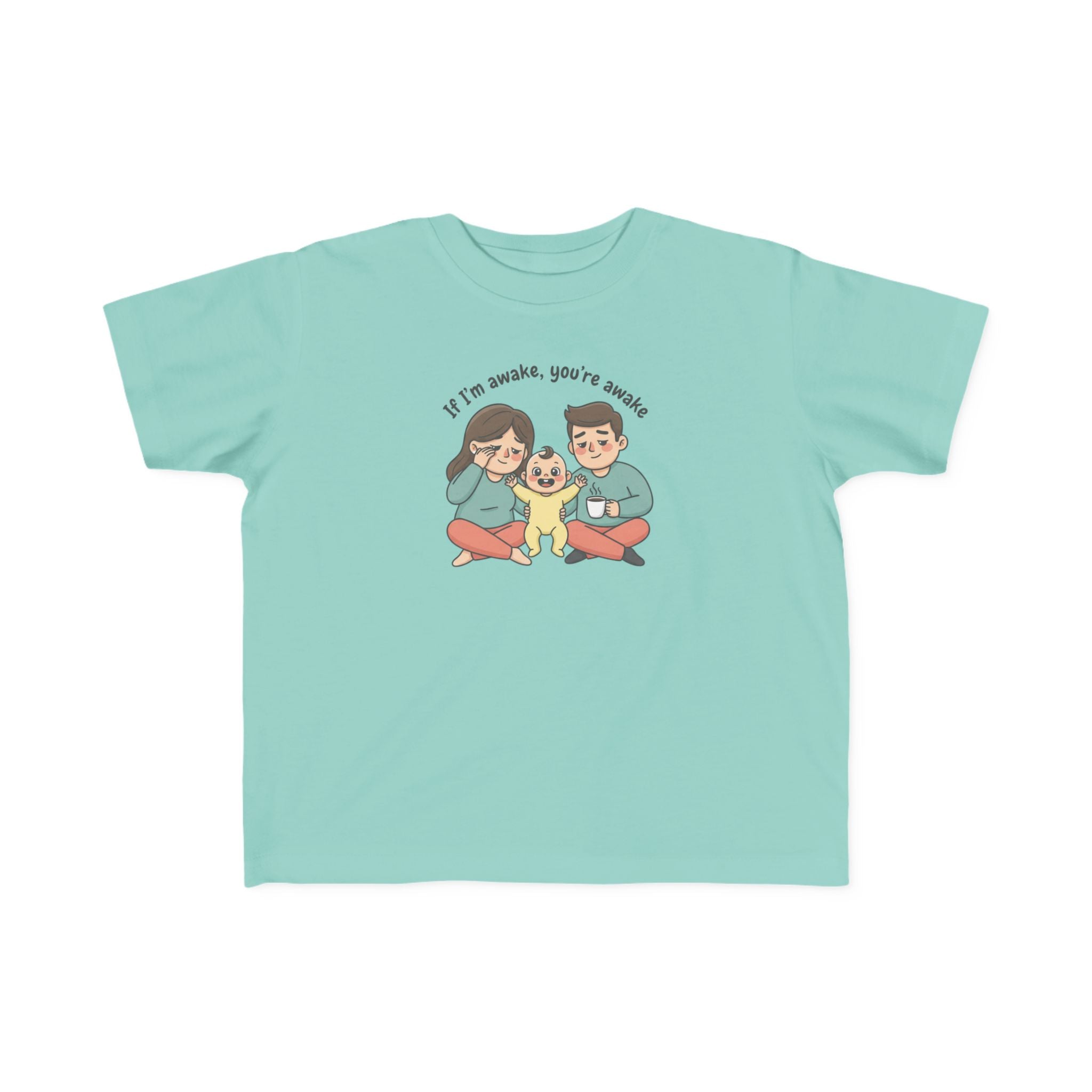 Toddler Tee — 'Tired Parents, Awake Energetic Child' Cute Kid Shirt