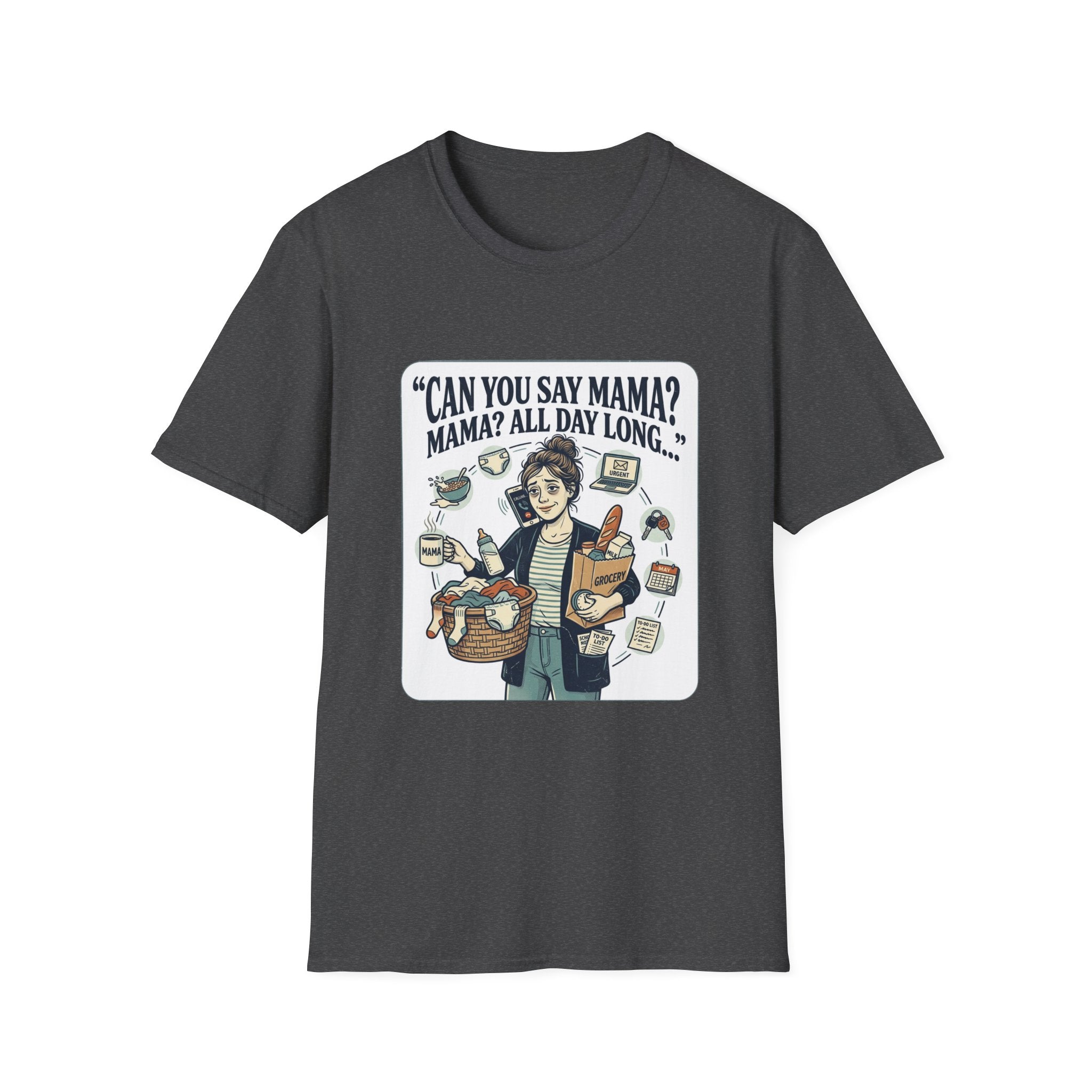 Can You Say Mama? Graphic T-Shirt — Funny Mom Life Illustration