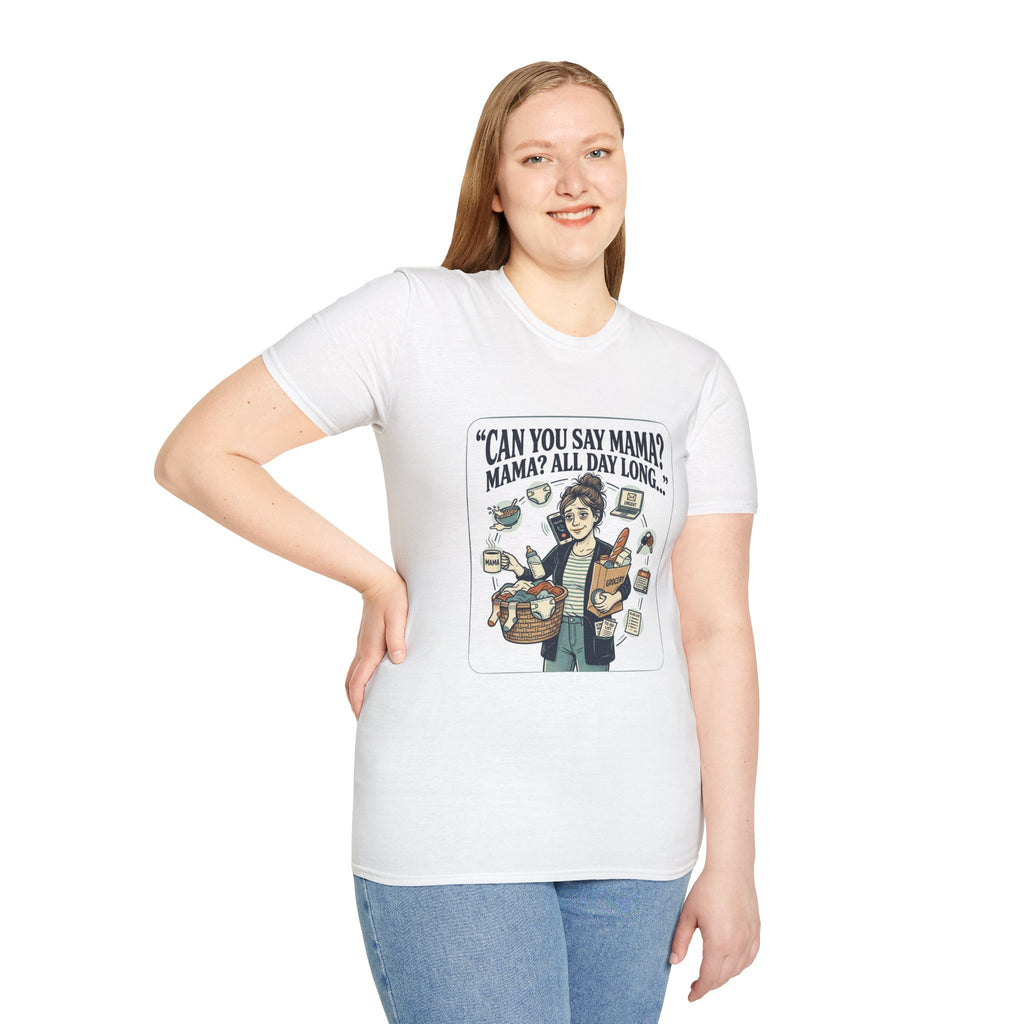 Can You Say Mama? Graphic T-Shirt — Funny Mom Life Illustration