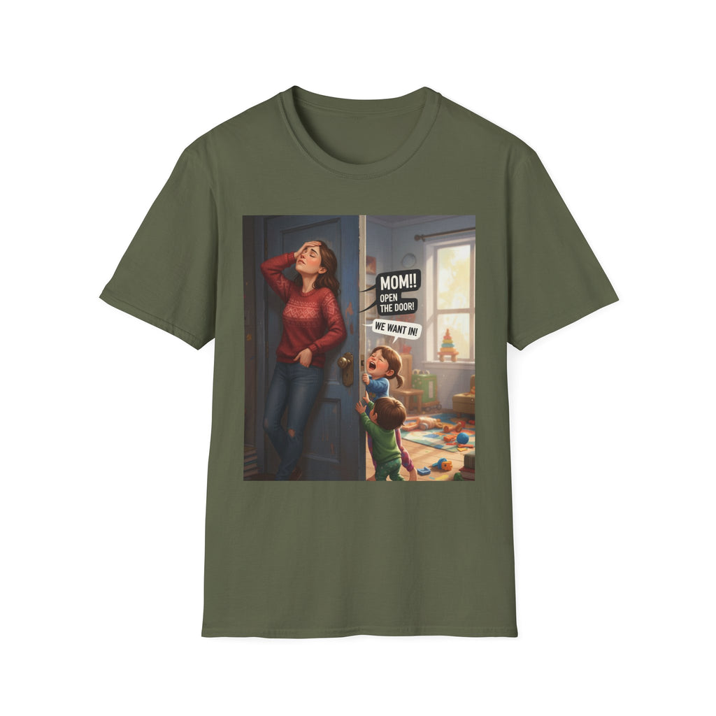 Funny Mom T-Shirt — "Taking 1 Minute" Parenting Humor Tee