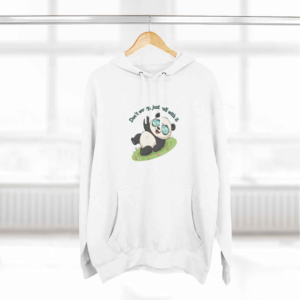 Panda Lover Fleece Hoodie — Chill Vibes Three-Panel Pullover