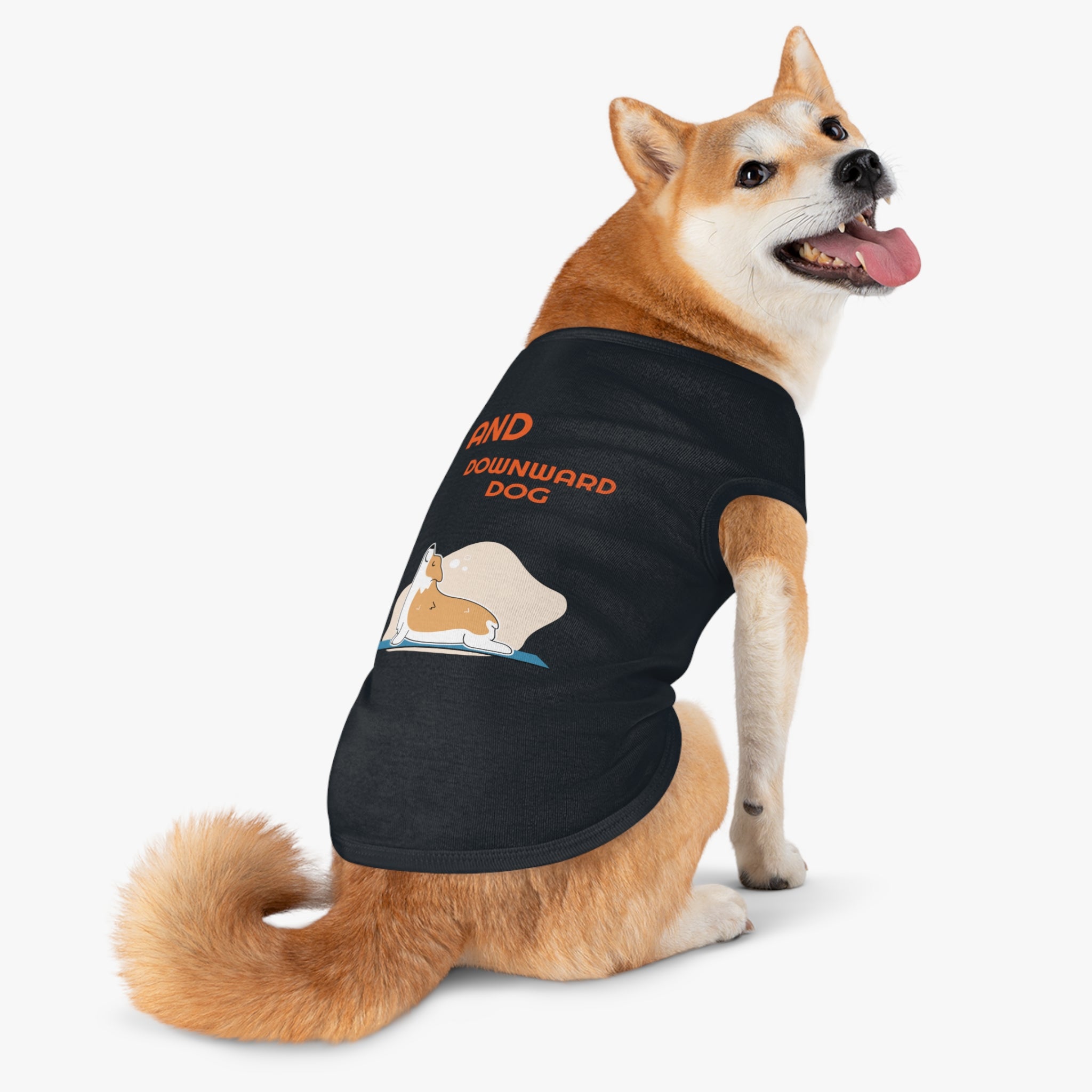 And Downward Dog Corgi Pet Tank Top — Cute Yoga Dog Shirt for Small Dogs