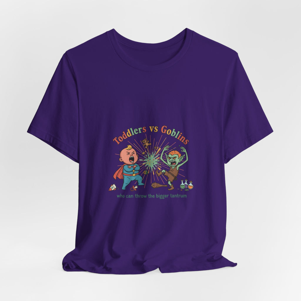 Goblins vs Toddlers T-Shirt — "Who Can Throw the Bigger Tantrum" Funny Kids & Parent Shirt