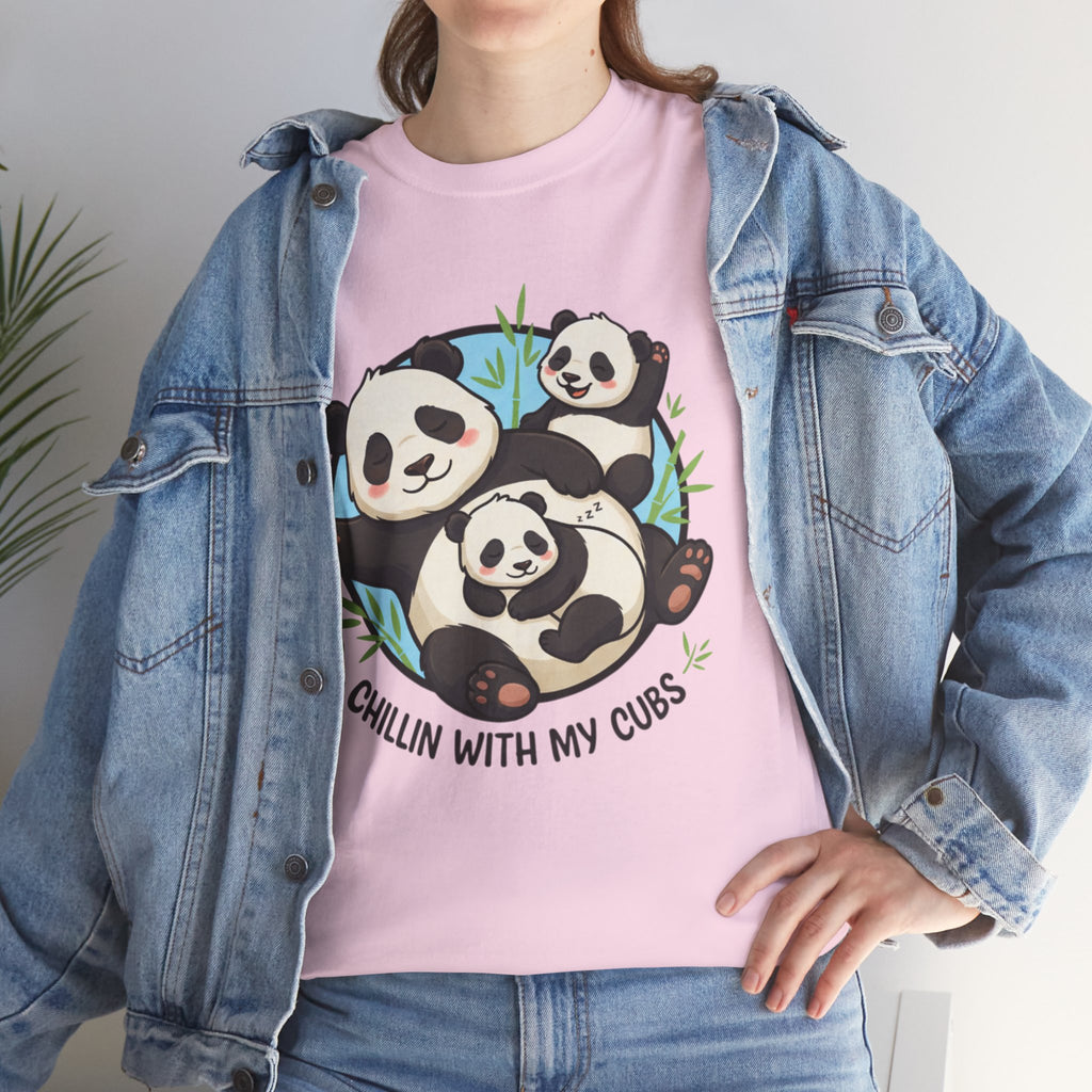 Panda Family 'Chilling with My Cubs' T-Shirt