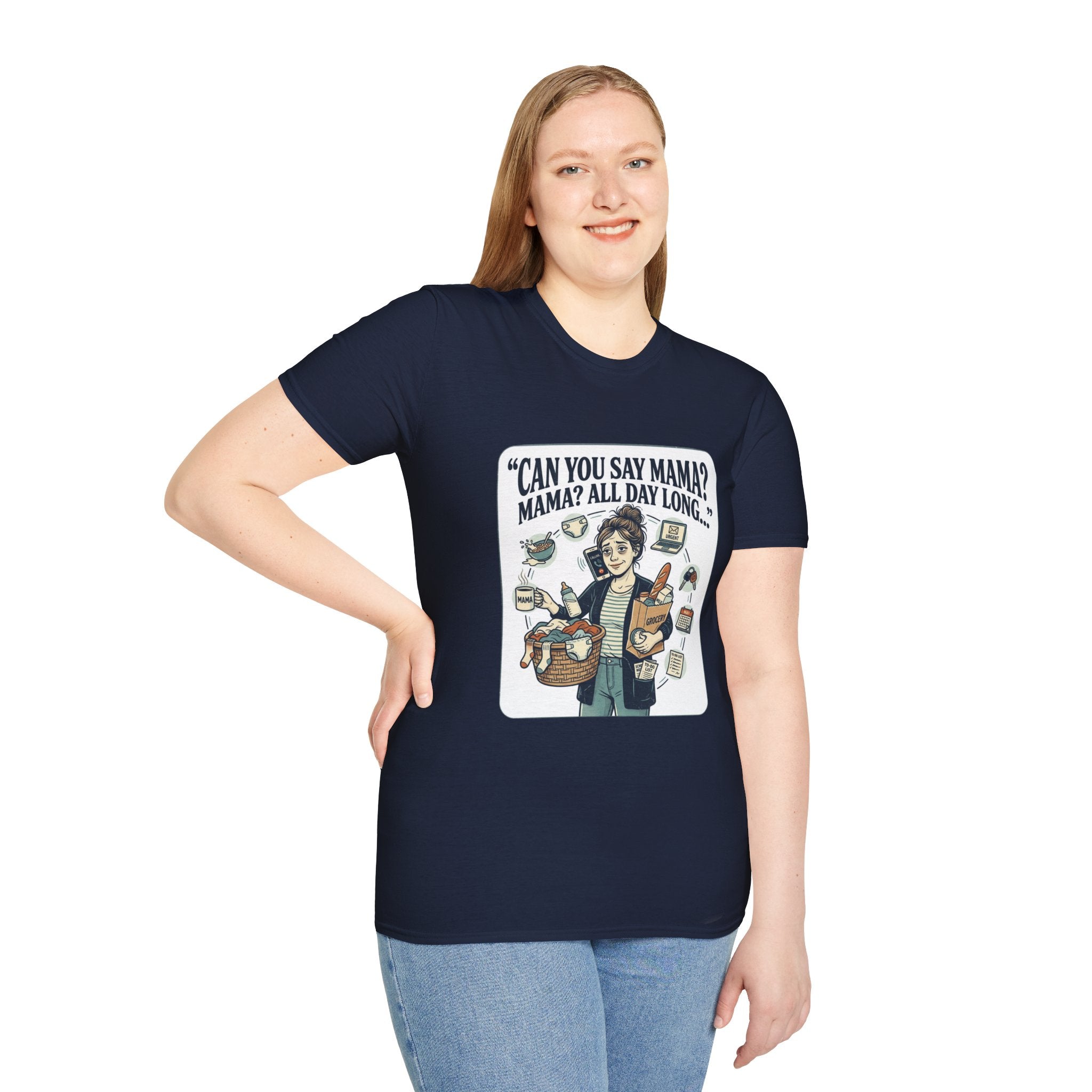 Can You Say Mama? Graphic T-Shirt — Funny Mom Life Illustration