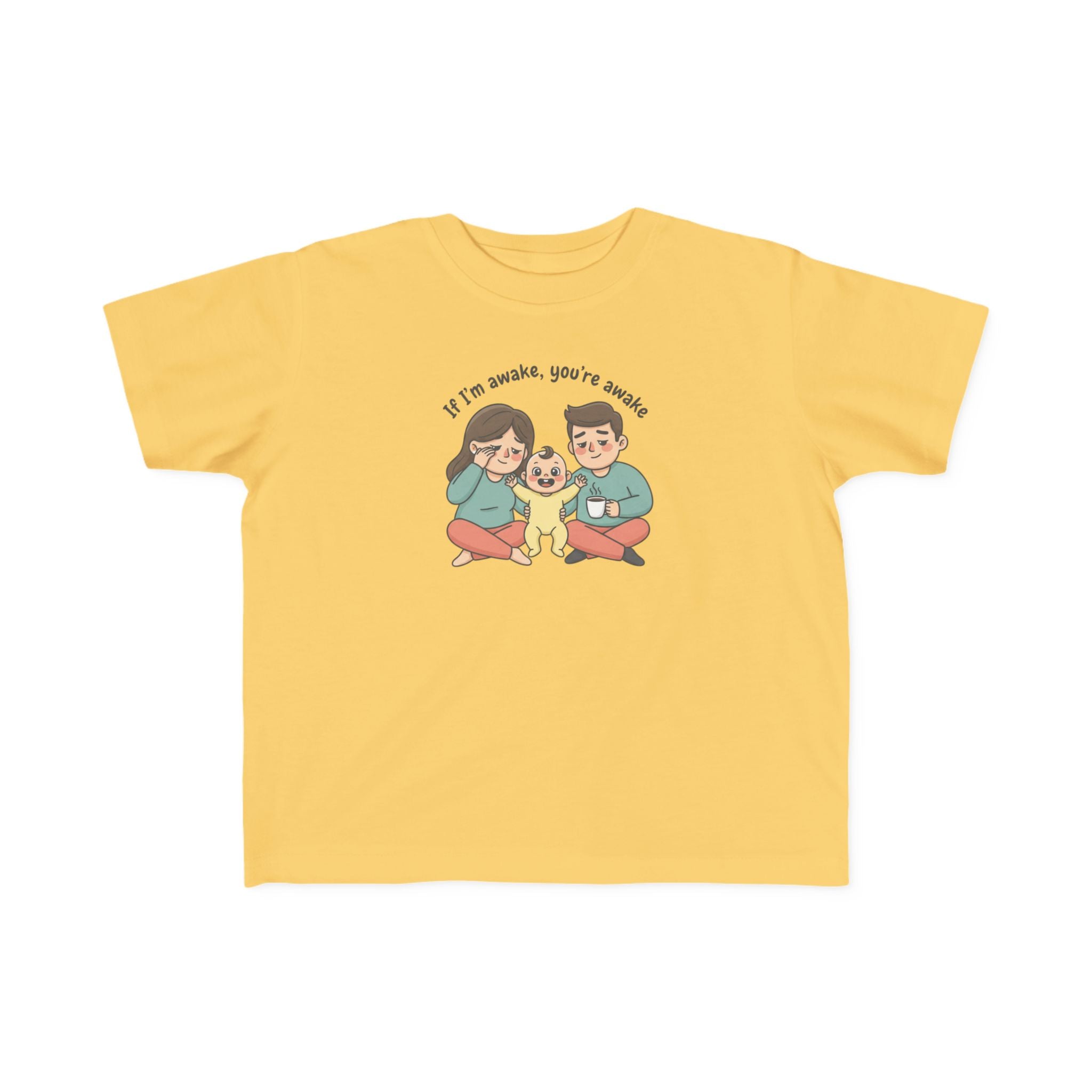 Toddler Tee — 'Tired Parents, Awake Energetic Child' Cute Kid Shirt