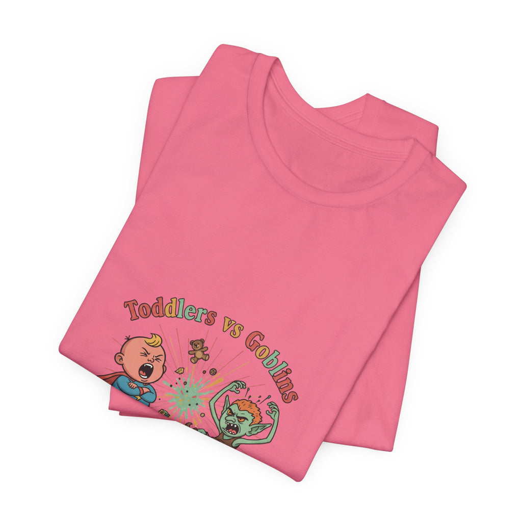 Goblins vs Toddlers T-Shirt — "Who Can Throw the Bigger Tantrum" Funny Kids & Parent Shirt