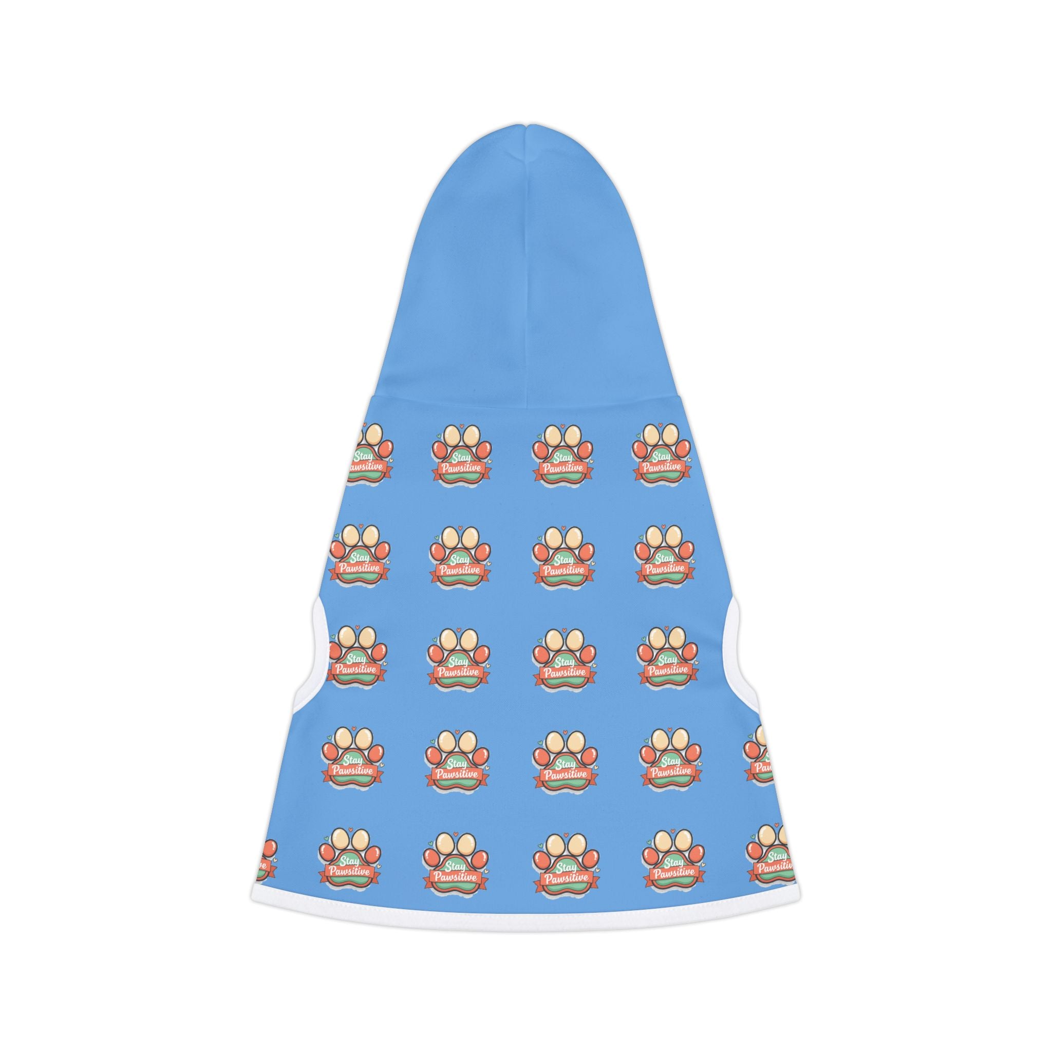Blue Paw Print Pet Hoodie – Cute Paw Pattern Dog & Cat Sweatshirt