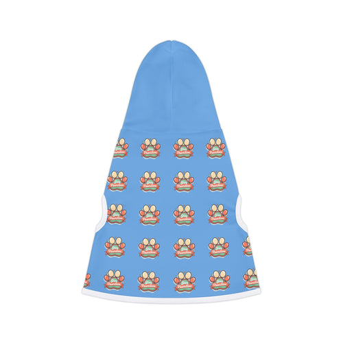 Blue Paw Print Pet Hoodie – Cute Paw Pattern Dog & Cat Sweatshirt