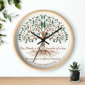 Family Tree Wall Clock — “Our Family is like the branches of a tree”