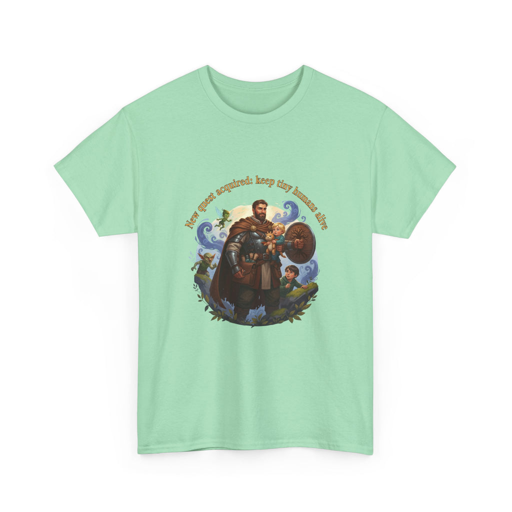 New Quest Acquired: Keep Tiny Humans Alive Dad Shirt — Father's Day Tee