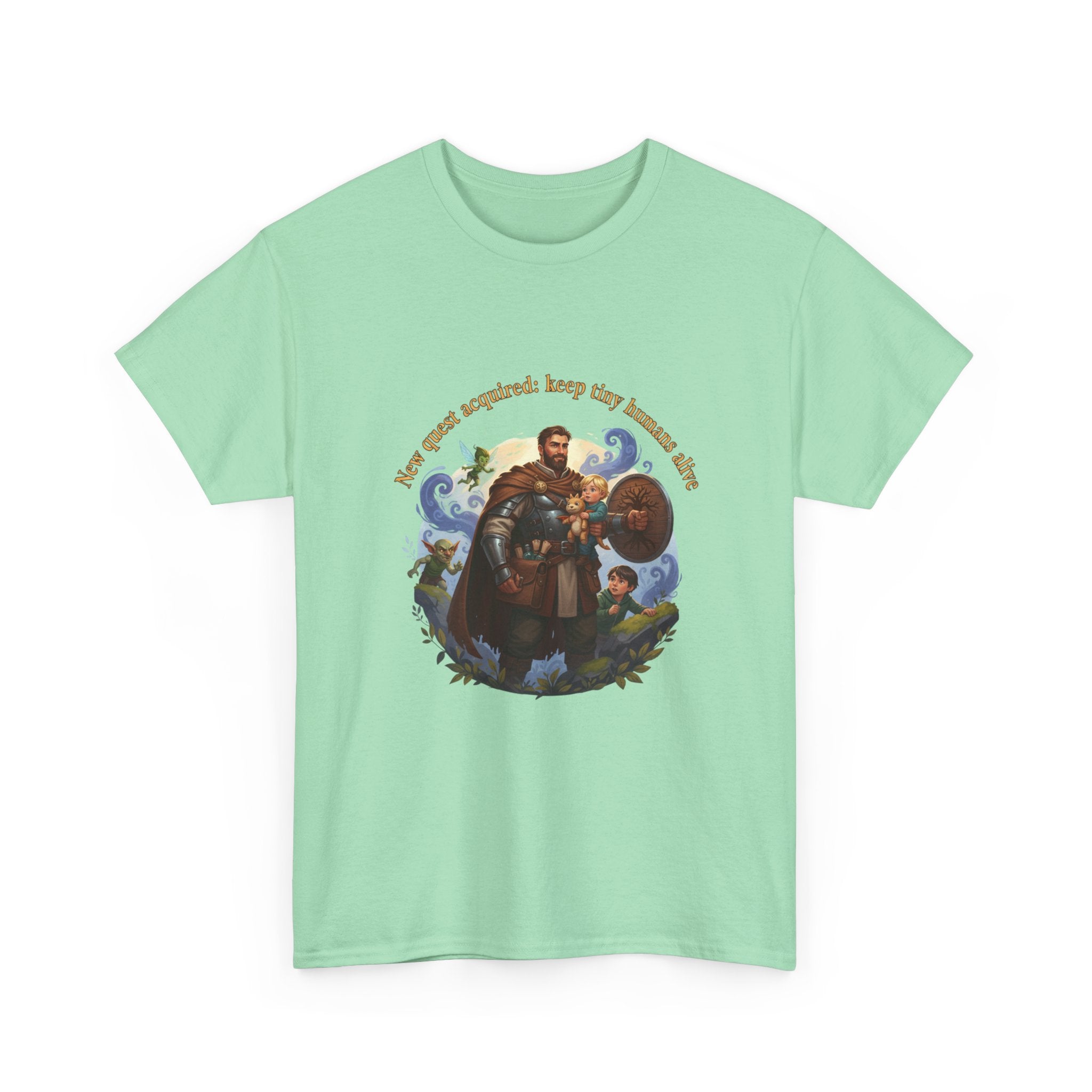 New Quest Acquired: Keep Tiny Humans Alive Dad Shirt — Father's Day Tee