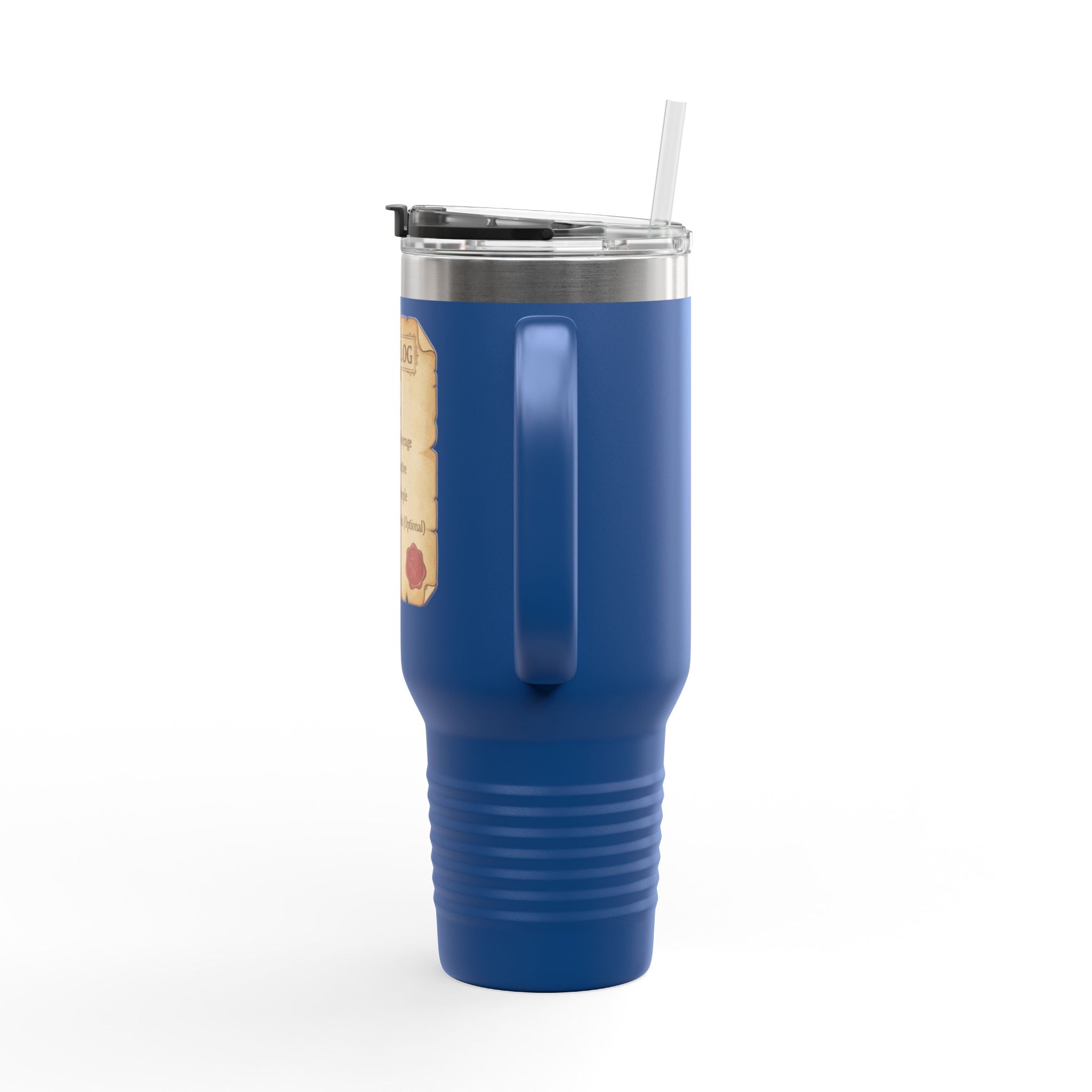 40oz Insulated Travel Mug — Quest Log Checklist "Wake Up • Acquire Beverage"