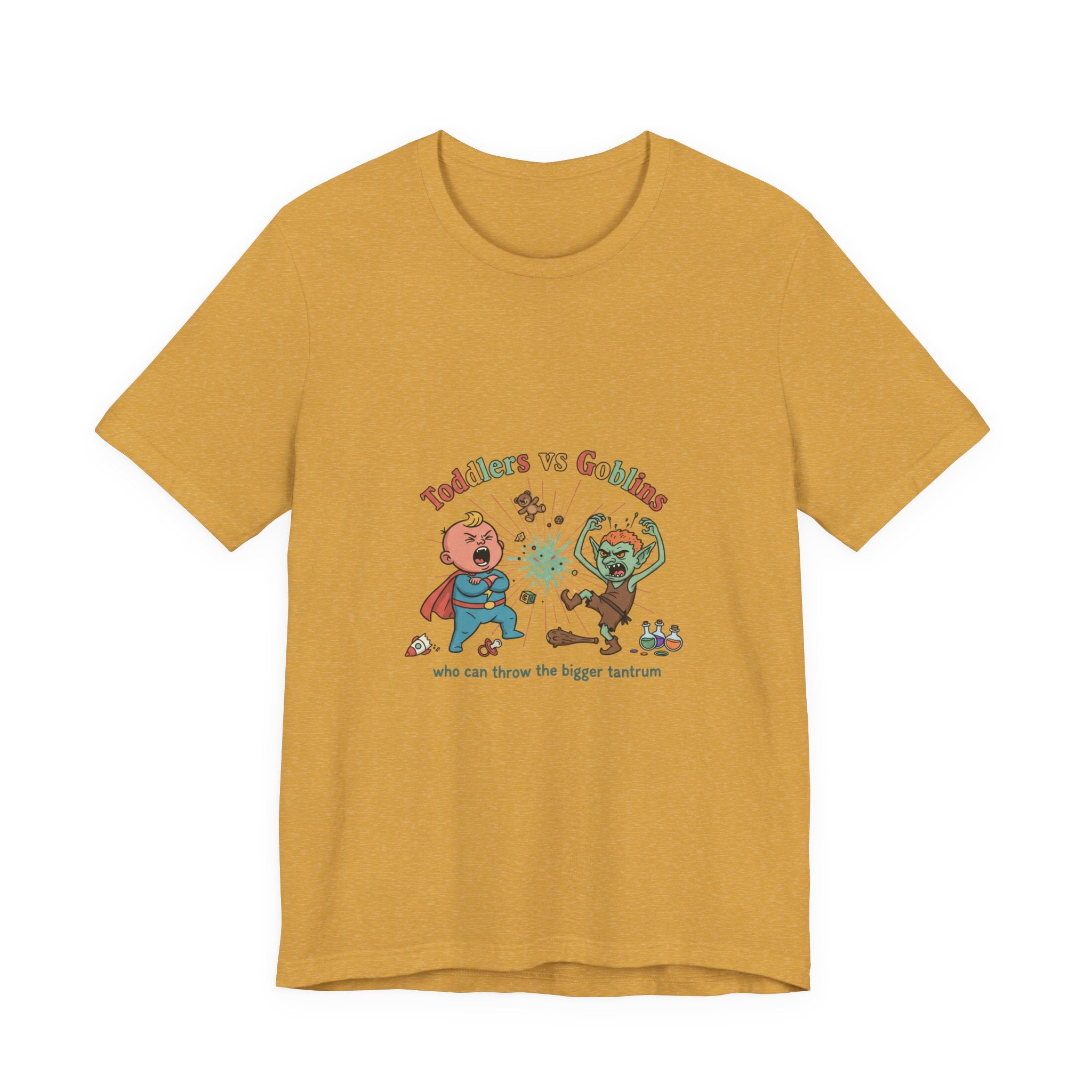 Goblins vs Toddlers T-Shirt — "Who Can Throw the Bigger Tantrum" Funny Kids & Parent Shirt