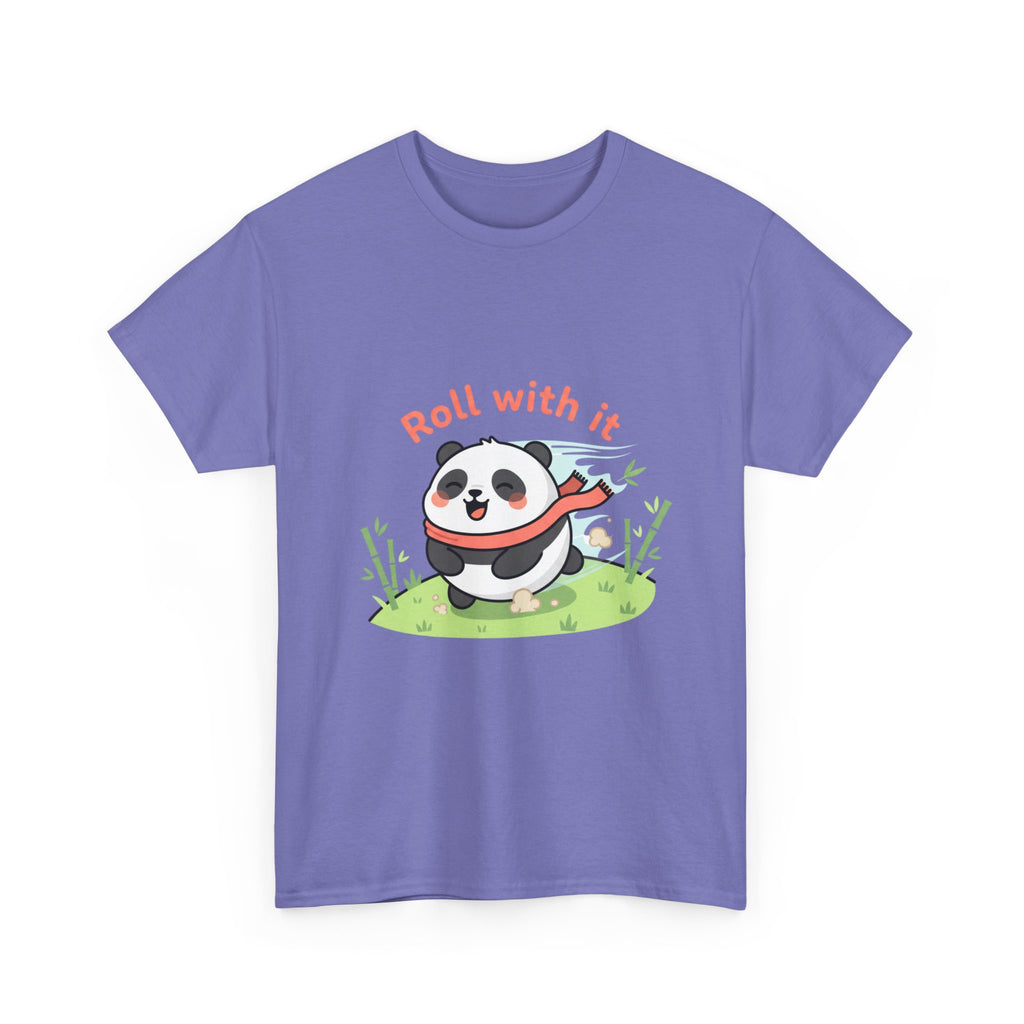 Panda "Roll With It" Cartoon Tee