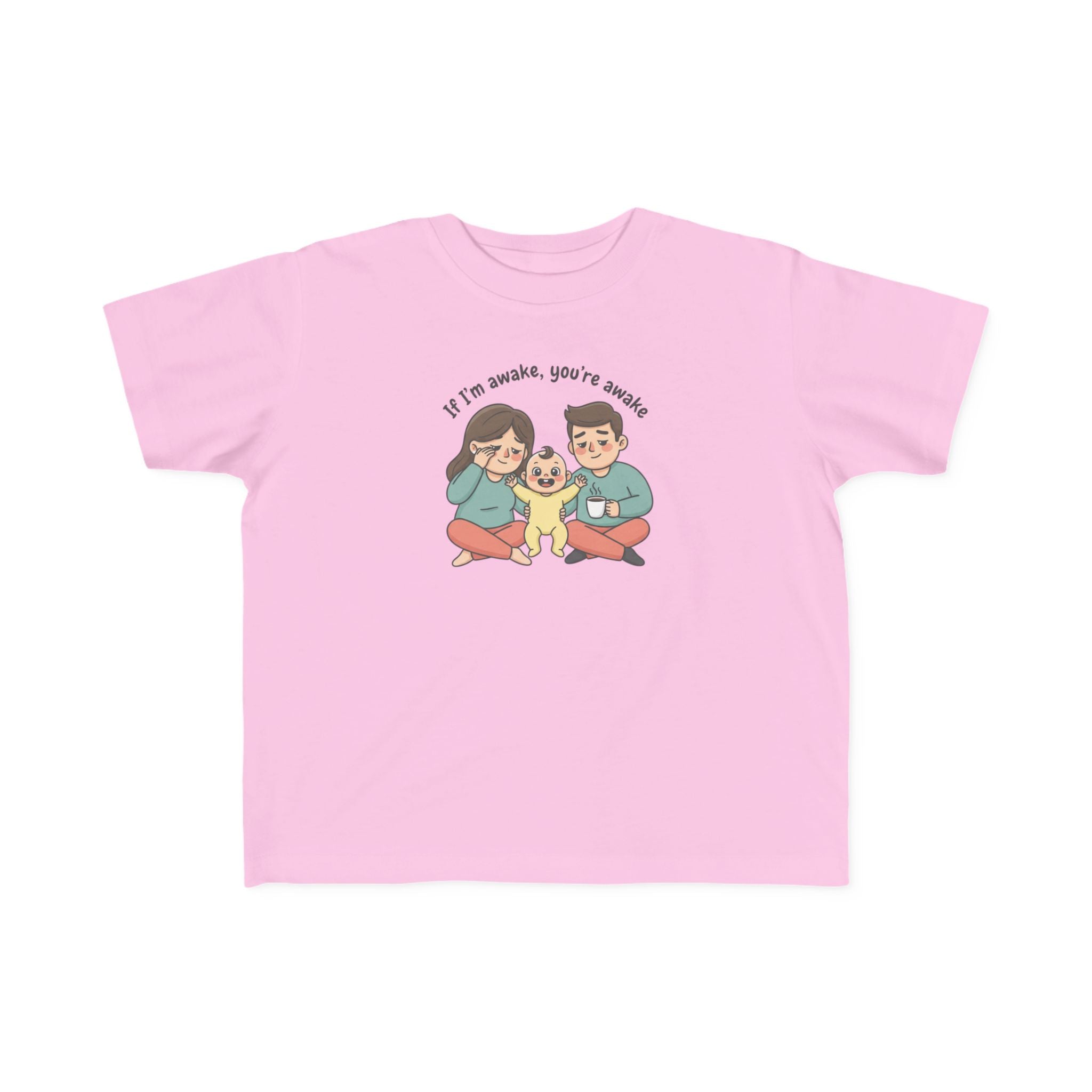 Toddler Tee — 'Tired Parents, Awake Energetic Child' Cute Kid Shirt