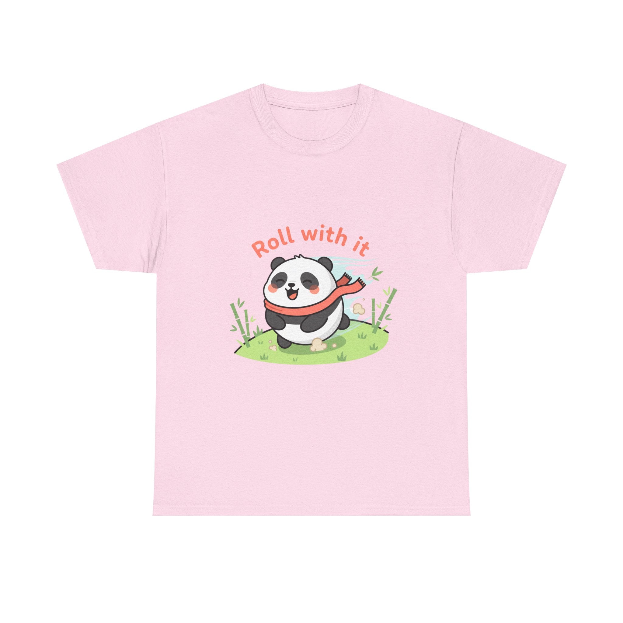 Panda "Roll With It" Cartoon Tee