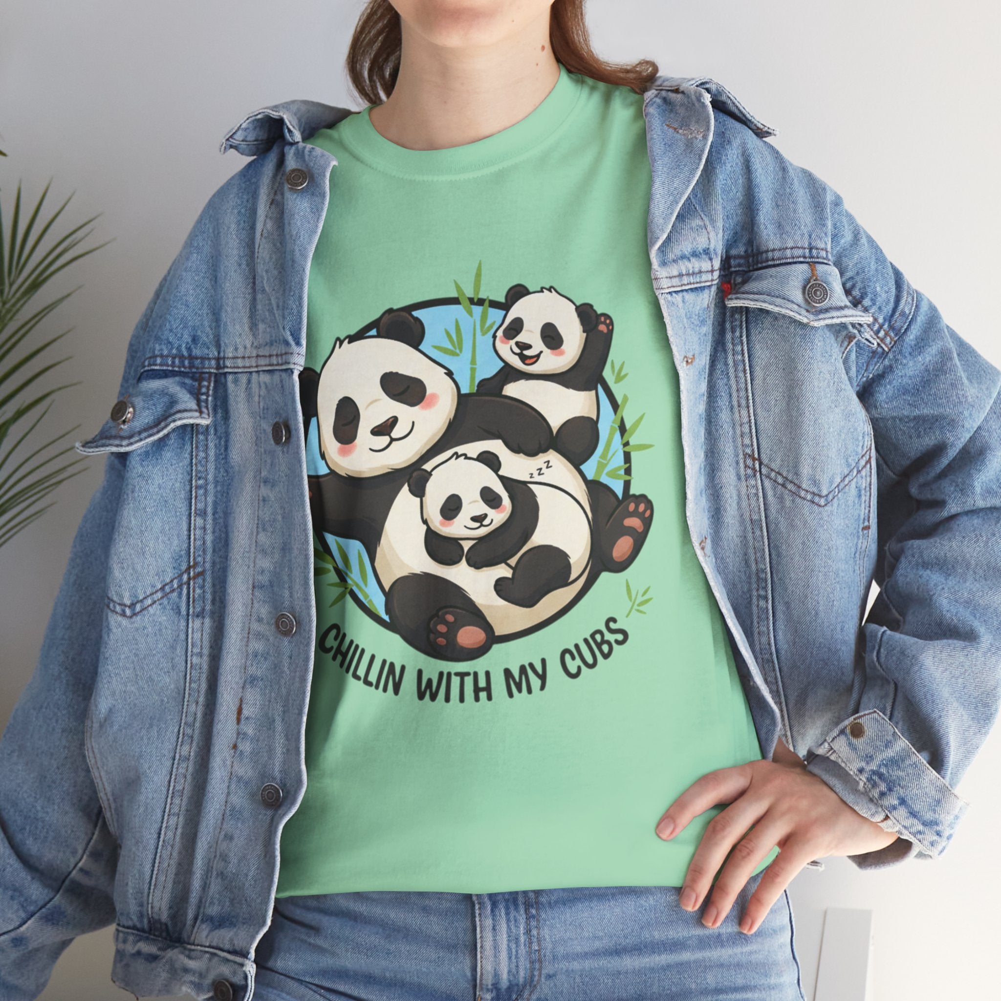 Panda Family 'Chilling with My Cubs' T-Shirt
