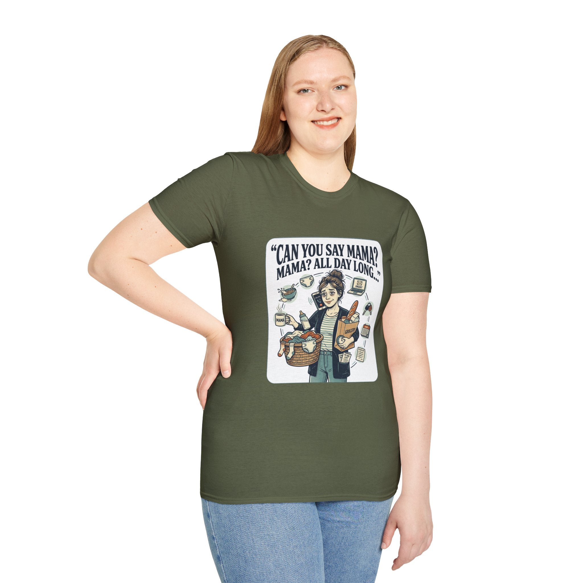 Can You Say Mama? Graphic T-Shirt — Funny Mom Life Illustration
