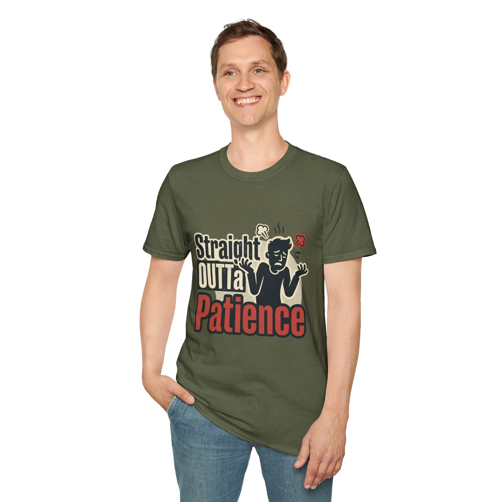 Straight Outta Patience T-Shirt — Funny Sarcastic Graphic Tee