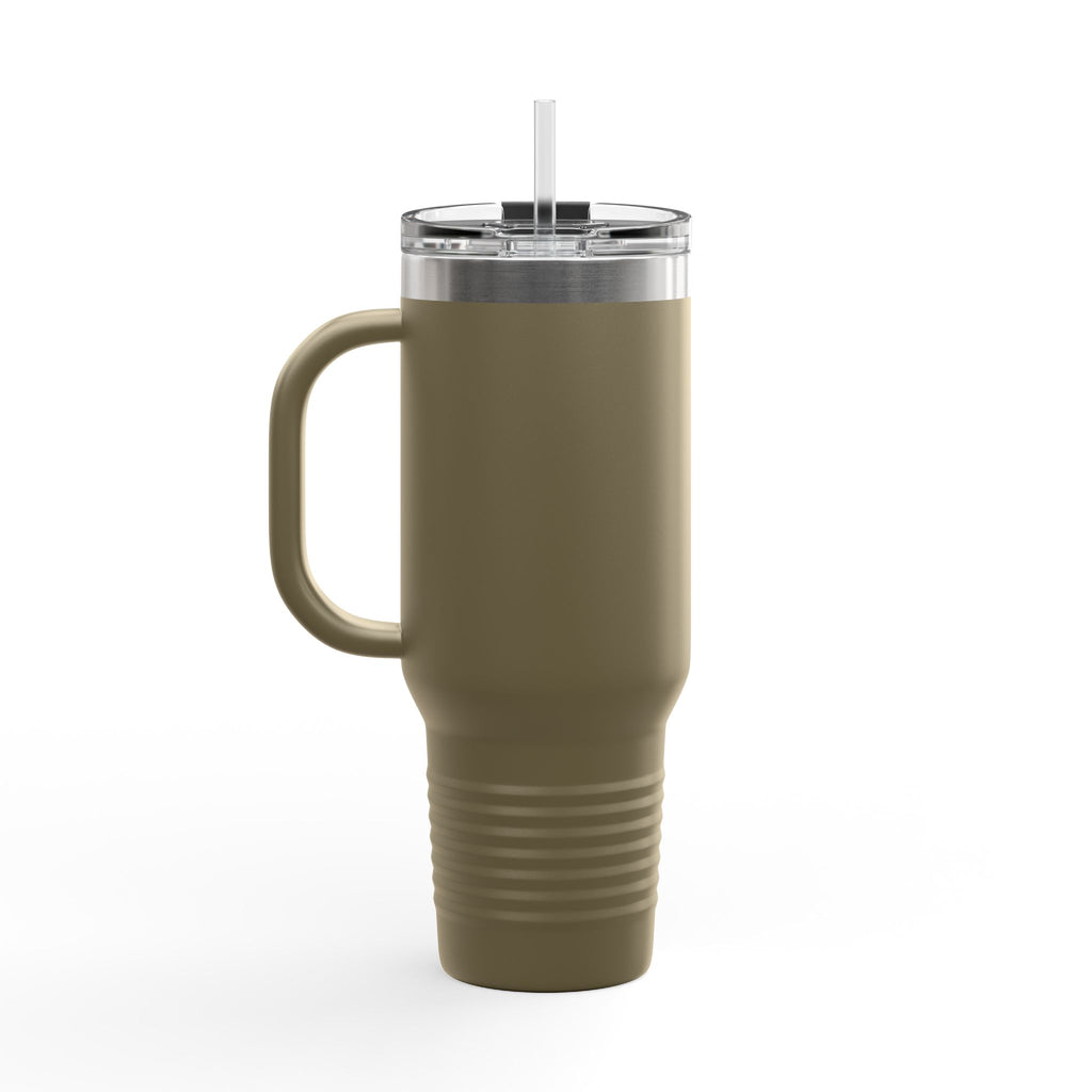 40oz Insulated Travel Mug — Quest Log Checklist "Wake Up • Acquire Beverage"