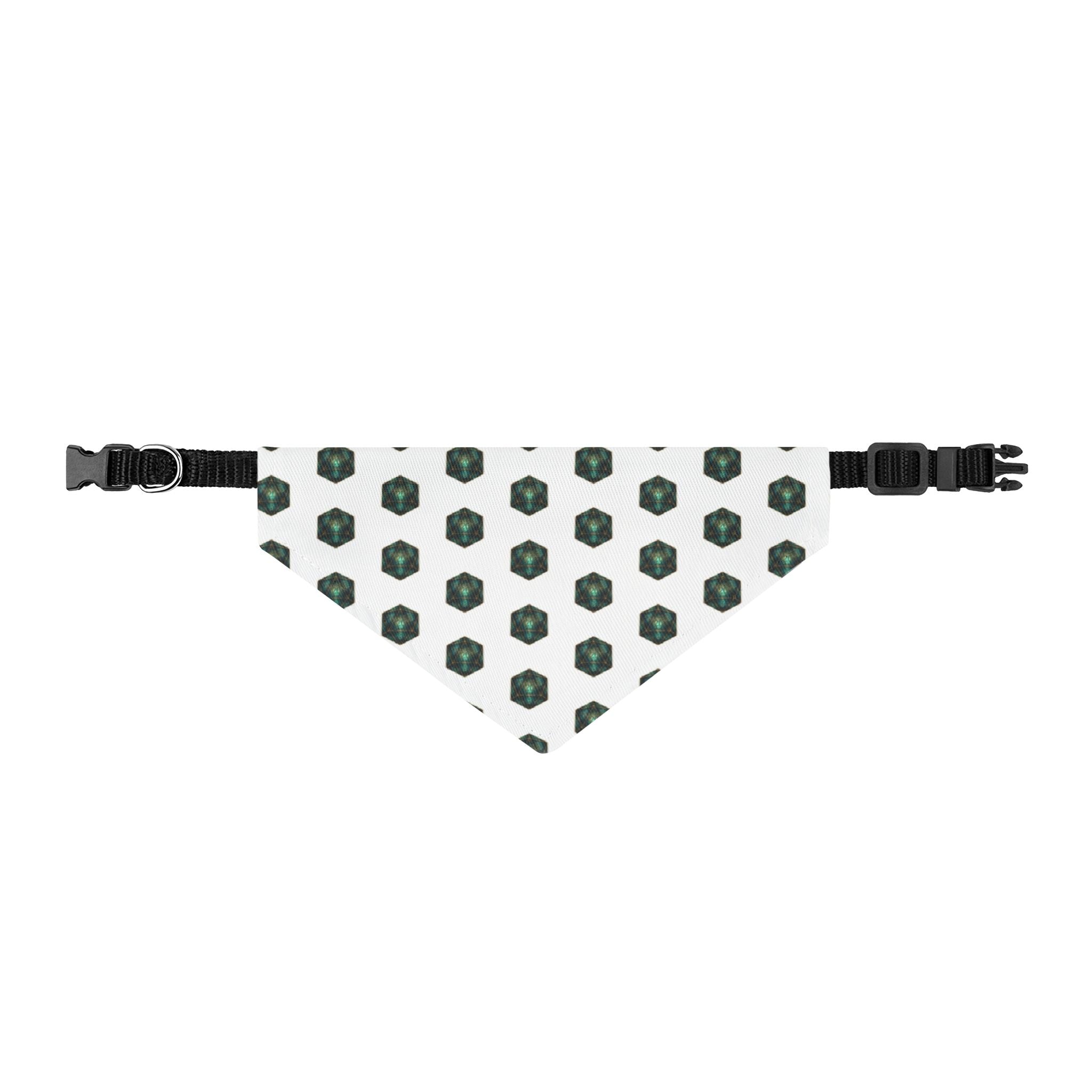Geeky D20 Clip-On Pet Bandana — D20 Dice Design for Gamer Pet Lovers