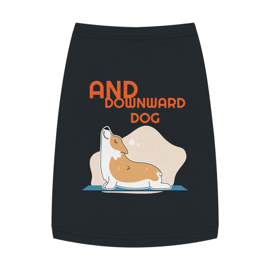 And Downward Dog Corgi Pet Tank Top — Cute Yoga Dog Shirt for Small Dogs