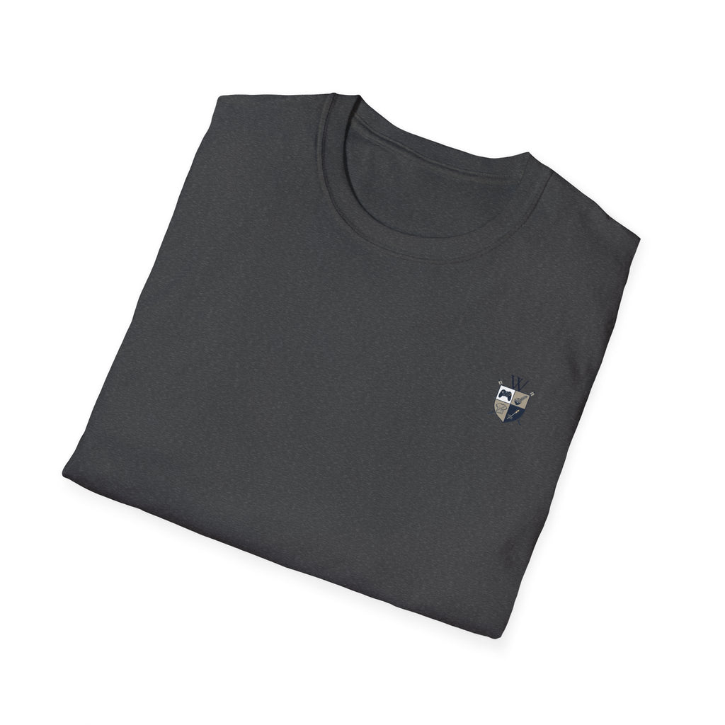 Motherhood Badge T-Shirt — "Motherhood: Fueled by Love, Coffee & Wine" Graphic Tee